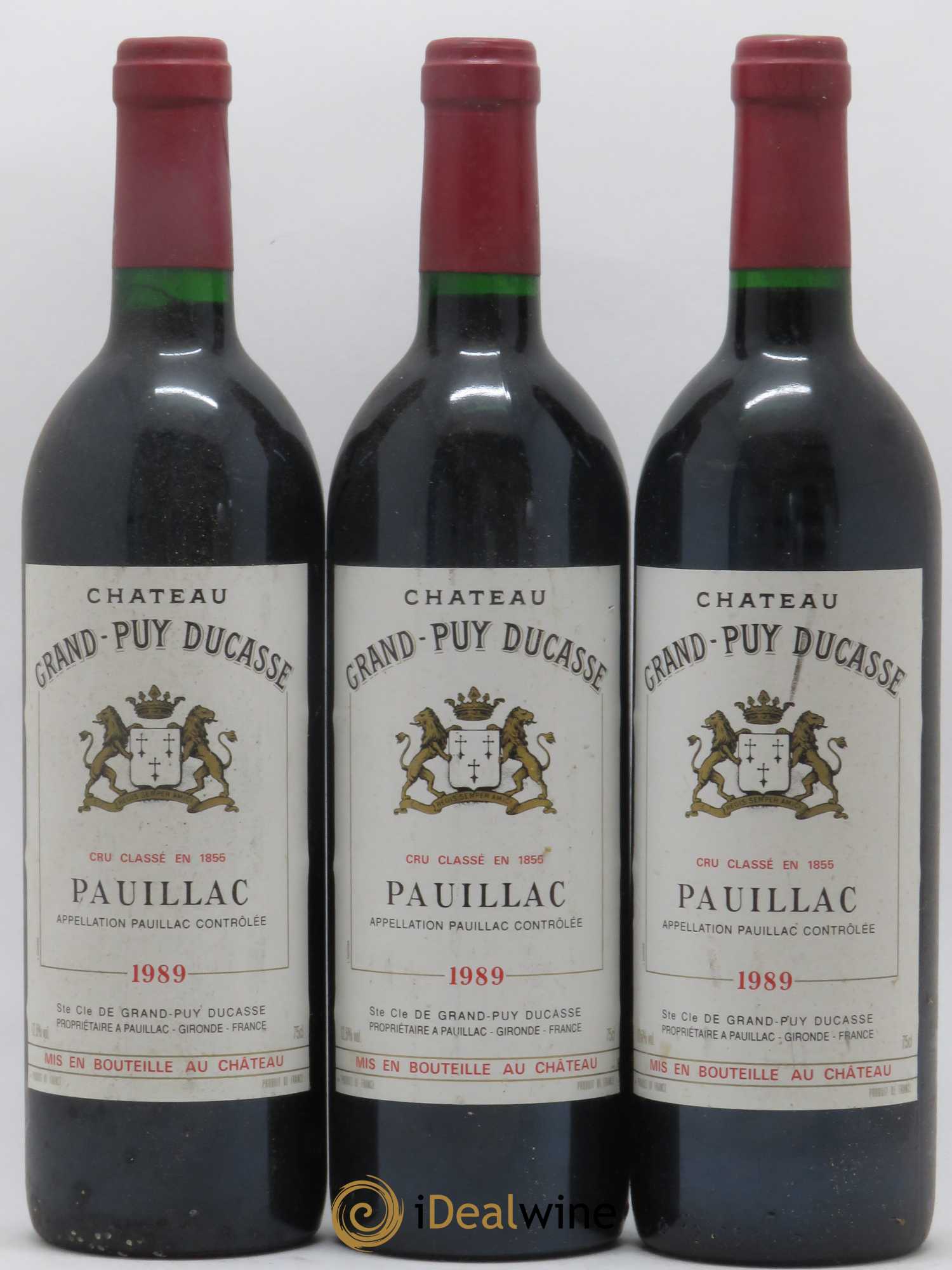Château Grand Puy Ducasse 5ème Grand Cru Classé  (sans prix de réserve) 1989 - Lot de 6 bouteilles - 2