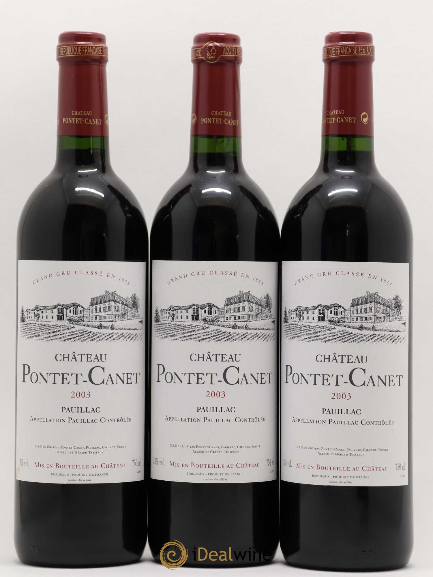 Château Pontet Canet 5ème Grand Cru Classé 2003 - Lot de 12 bouteilles - 3