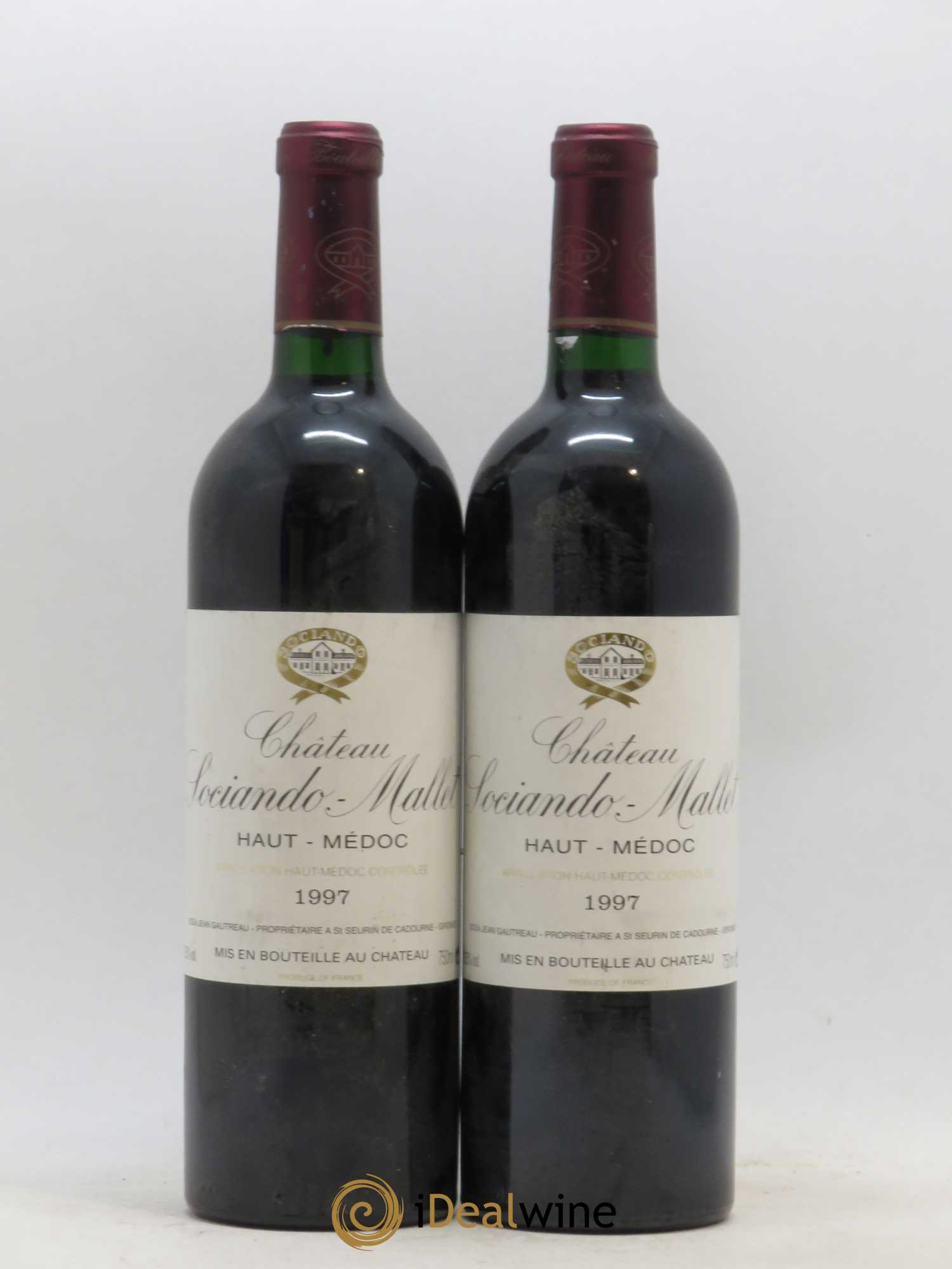 Château Sociando Mallet (sans prix de réserve) 1997 - Lot de 2 bouteilles - 0