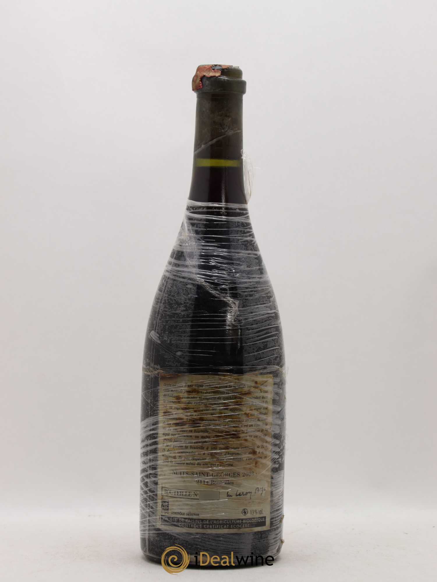 Nuits-Saint-Georges Leroy (Domaine) 2008 - Lot de 1 bouteille - 1