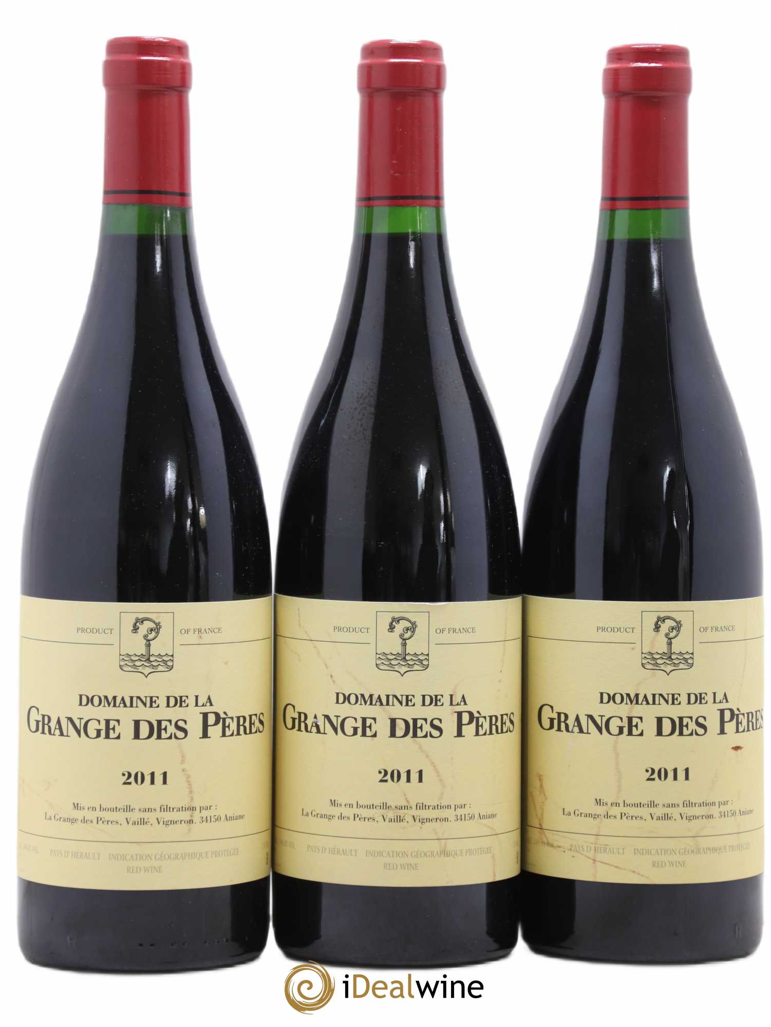 Pays d'Hérault Grange des Pères Laurent Vaillé 2011 - Lot de 3 bouteilles - 0
