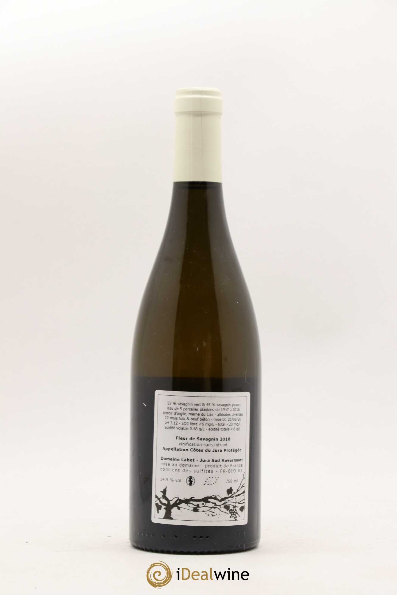 Côtes du Jura Fleur de Savagnin Romain - Julien  - Charline Labet  (sans prix de réserve) 2018 - Lot de 1 bouteille - 1