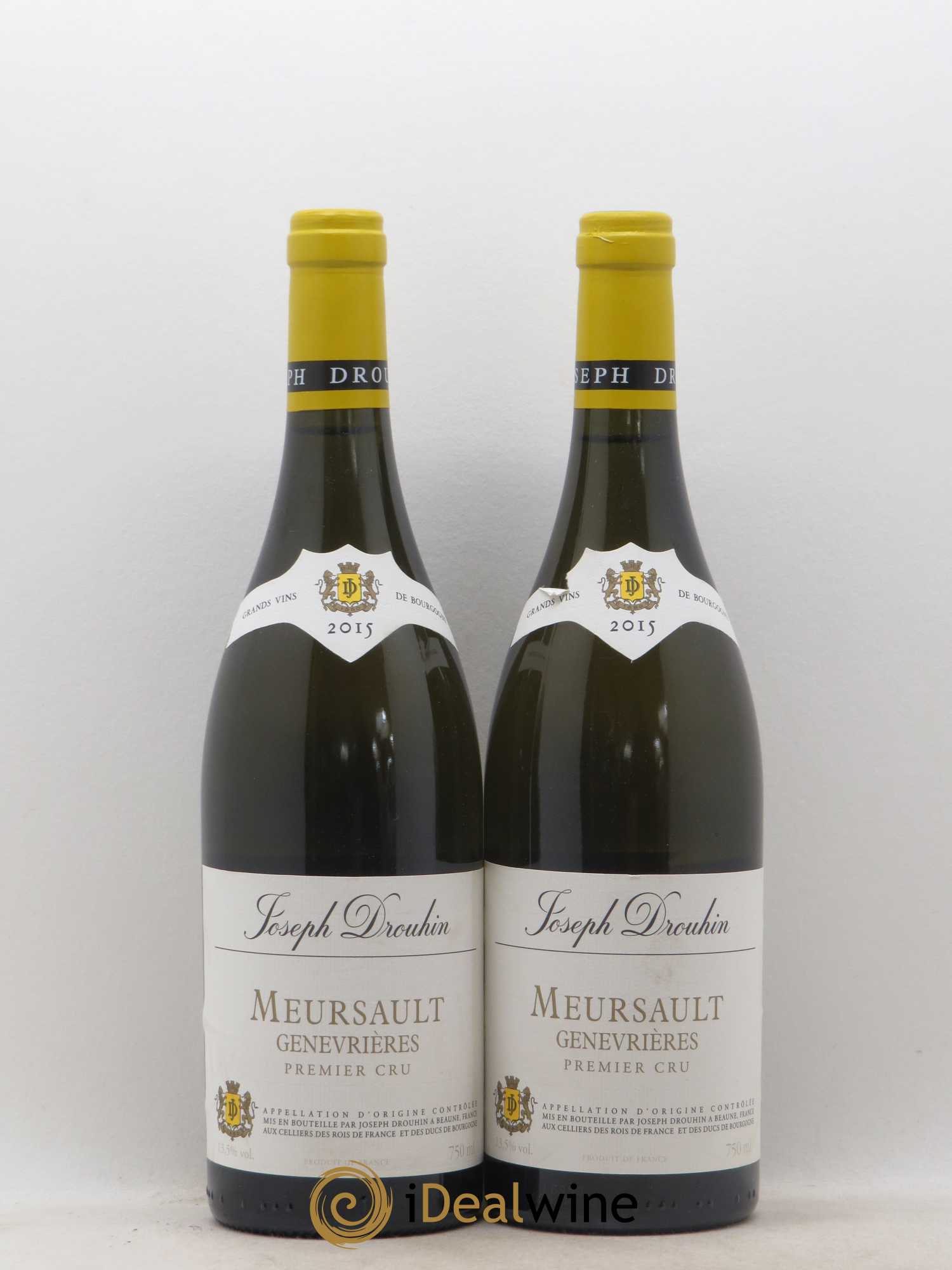 Meursault 1er Cru Les Genevrières Joseph Drouhin (sans prix de réserve) 2015 - Lot de 2 bouteilles - 0