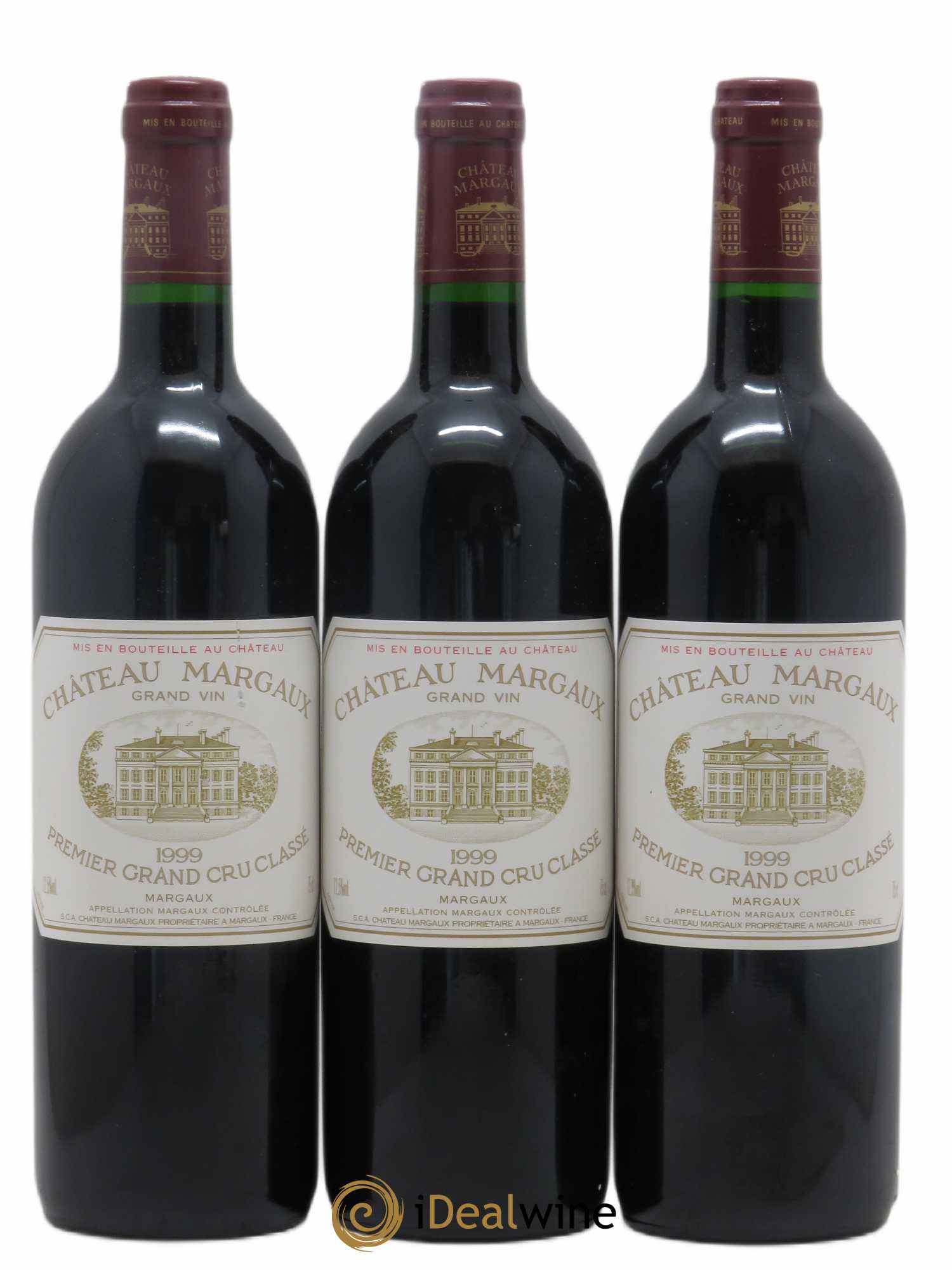 Château Margaux 1er Grand Cru Classé 1999 - Lot de 3 bouteilles - 0