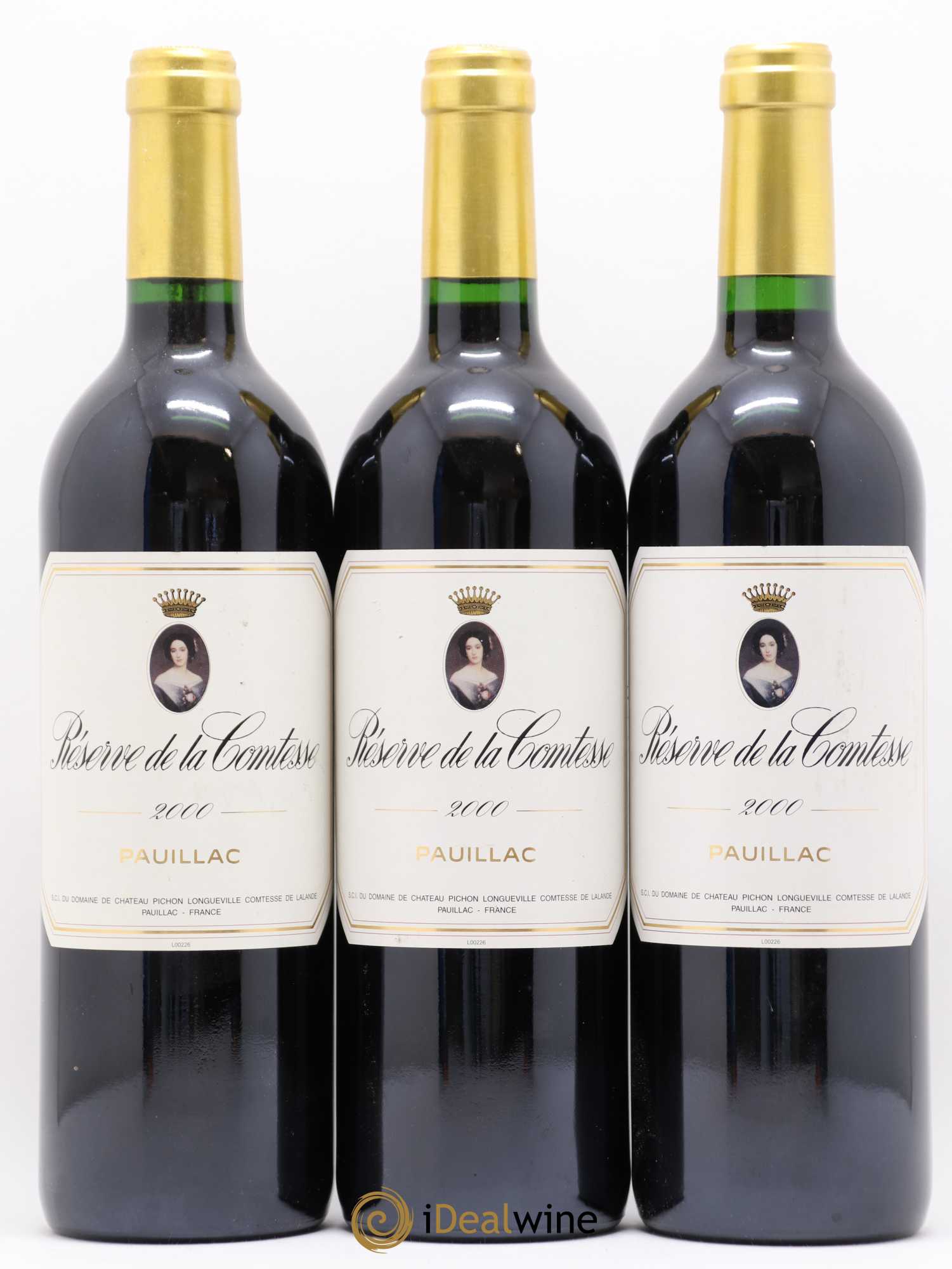 Réserve de la Comtesse Second Vin 2000 - Lot de 3 bouteilles - 0