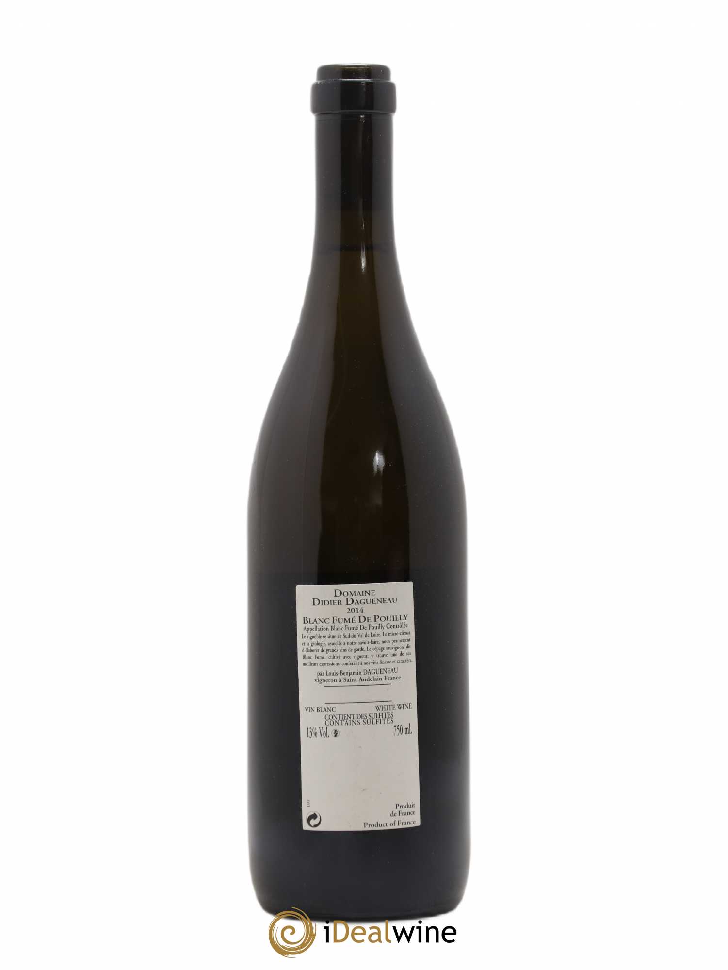 Vin de France (anciennement Pouilly-Fumé) Buisson Renard Dagueneau (Domaine Didier - Louis-Benjamin) 2014 - Lot de 1 bouteille - 1