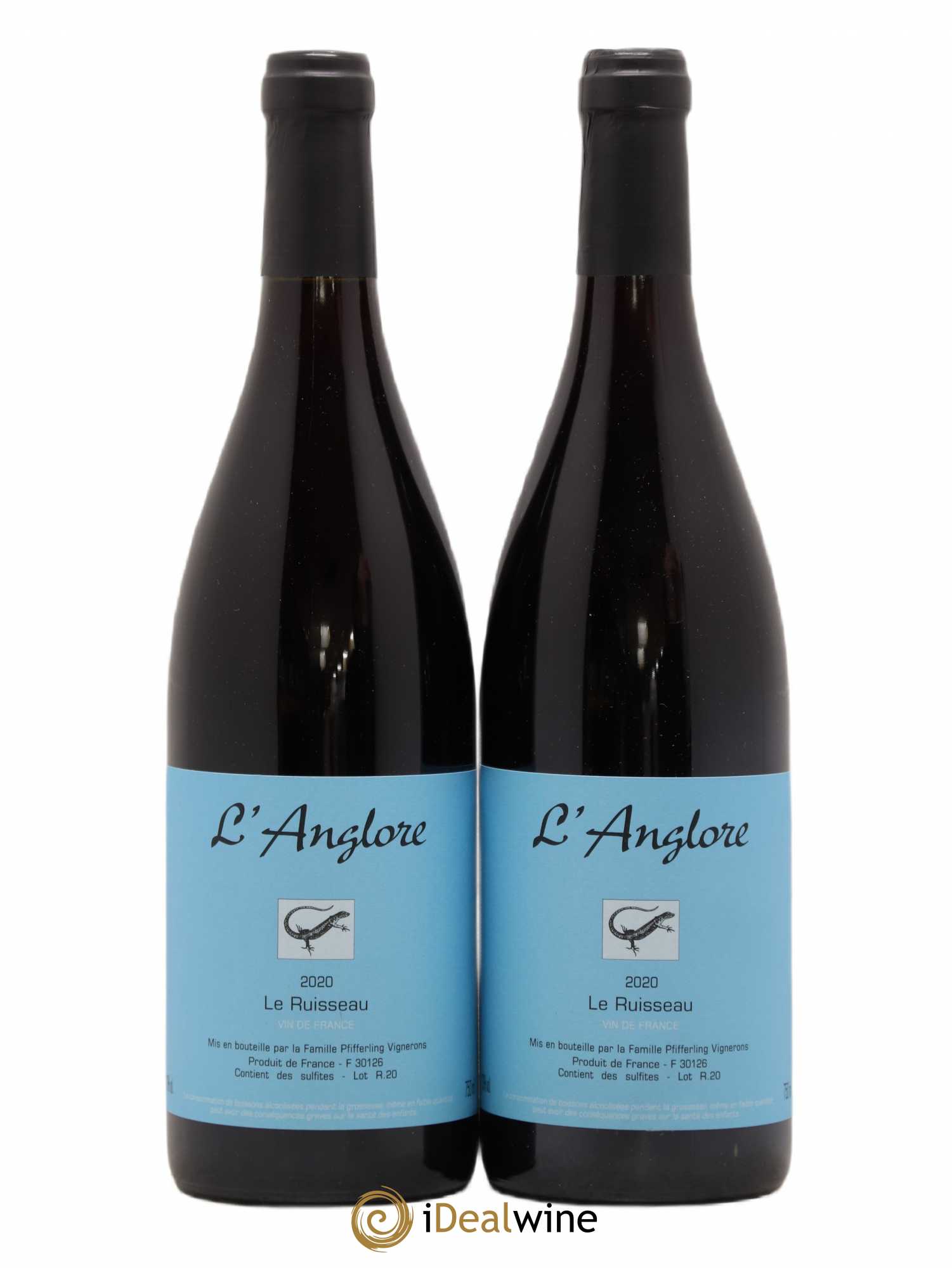 Vin de France Le Ruisseau L'Anglore (sans prix de réserve) 2020 - Lot de 2 bouteilles - 0