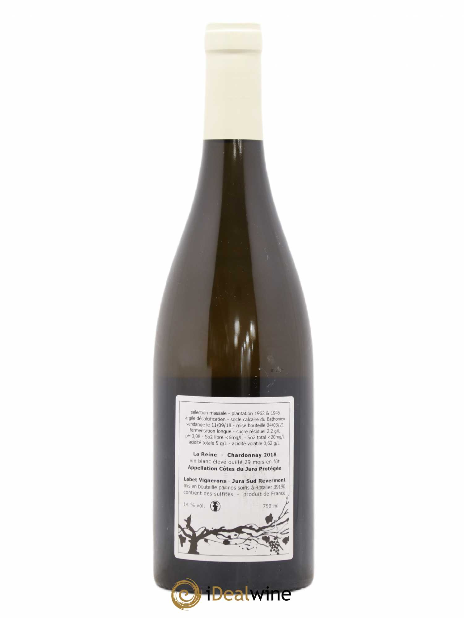 Côtes du Jura Chardonnay La Reine Romain - Julien - Charline Labet (sans prix de réserve) 2018 - Lot de 1 bouteille - 1