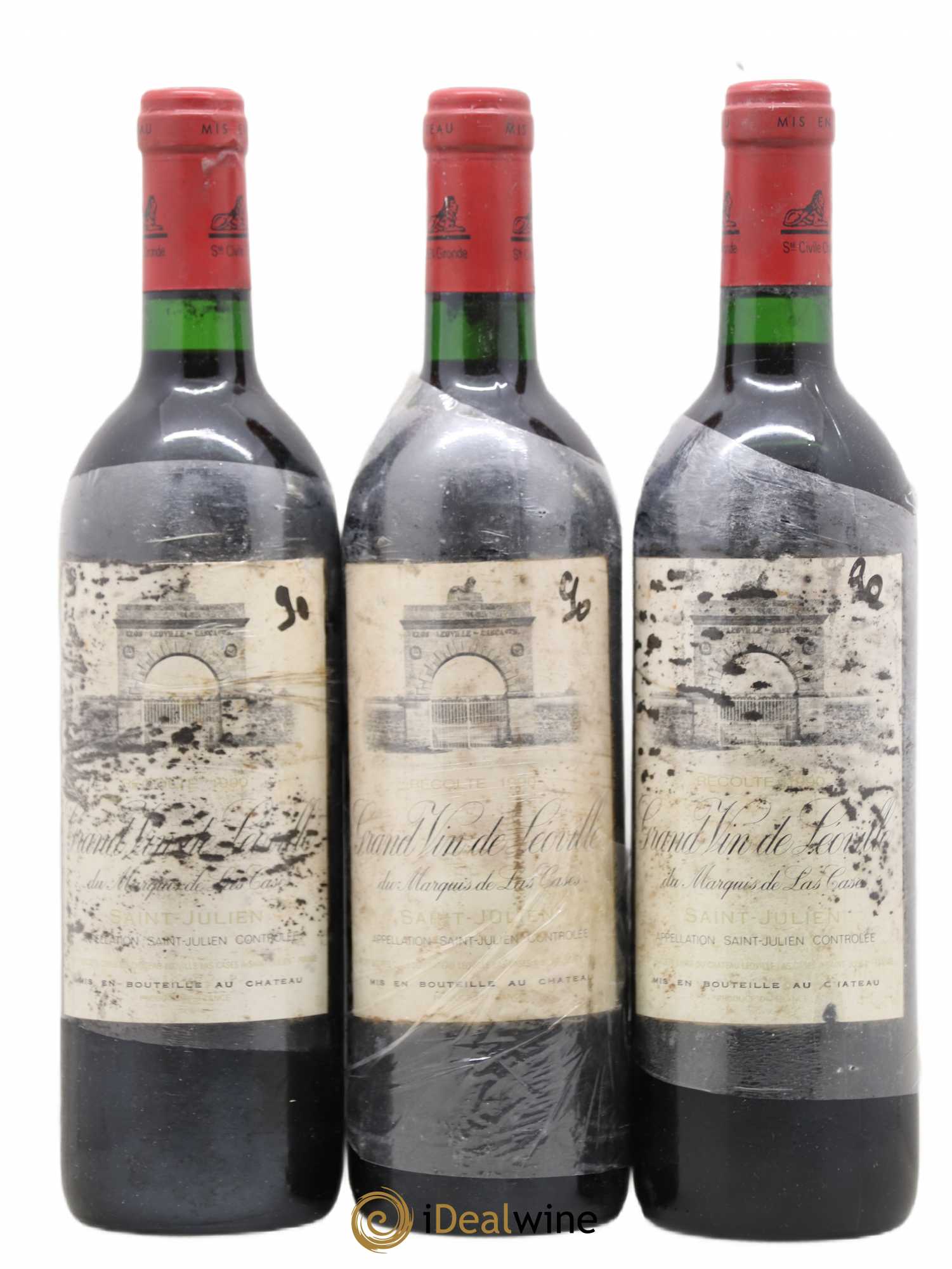 Château Léoville Las Cases 2ème Grand Cru Classé 1990 - Lot de 3 bouteilles - 0