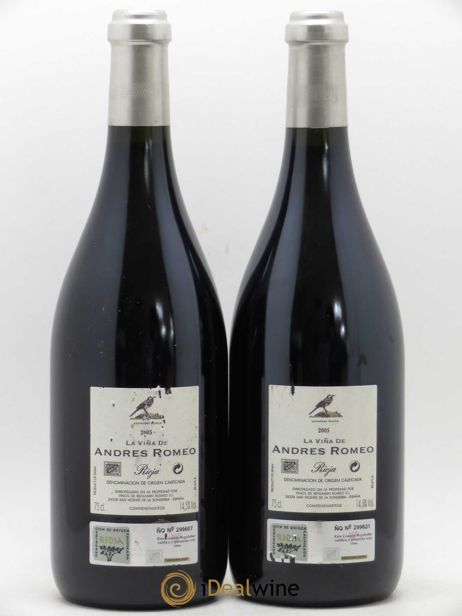 Rioja DOCA La Viña de Andres Romeo (sans prix de réserve) 2005 - Lotto di 2 bottiglie - 1