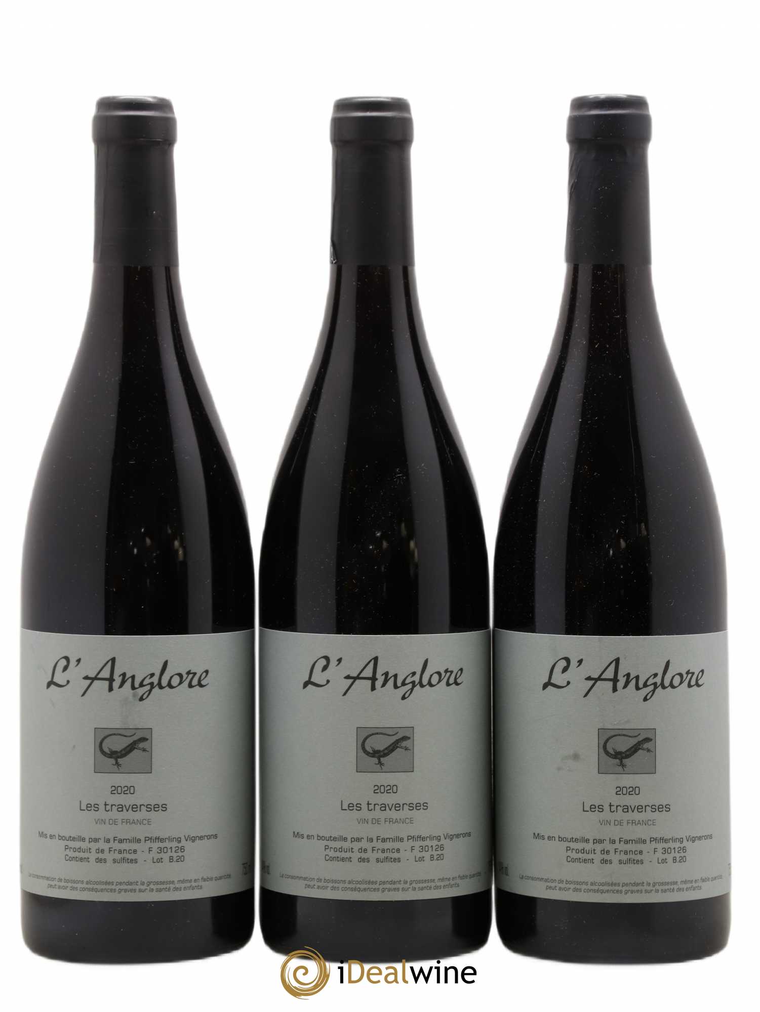 Vin de France Les Traverses L'Anglore 2020 - Lot de 3 bouteilles - 0