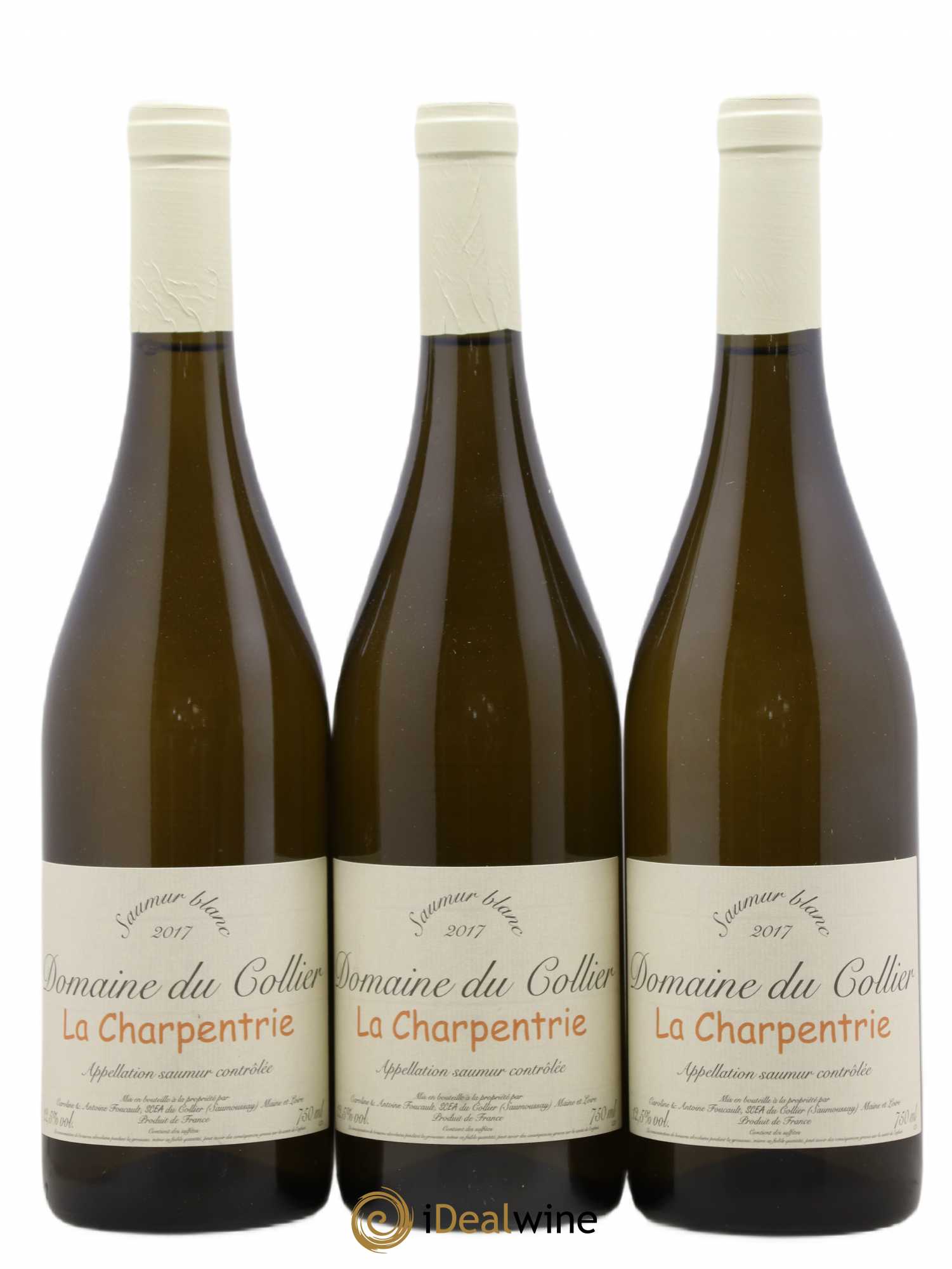 Saumur La Charpentrie Domaine du Collier (sans prix de réserve) 2017 - Lot de 3 bouteilles - 0