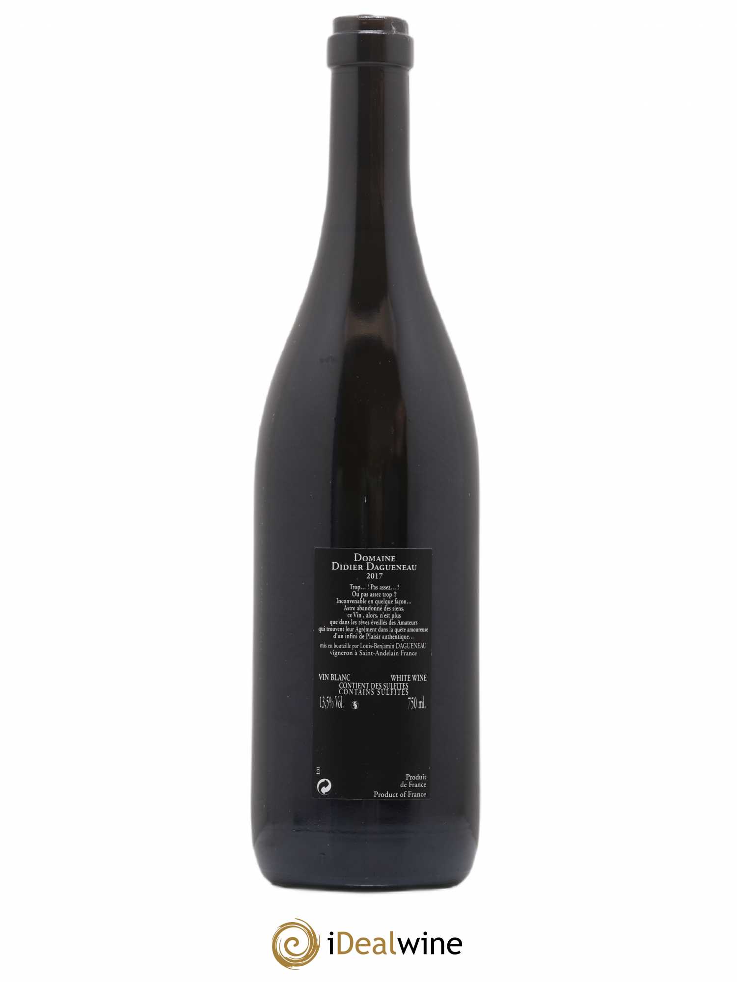 Vin de France (anciennement Pouilly-Fumé) Silex Dagueneau (Domaine Didier - Louis-Benjamin) (sans prix de réserve) 2017 - Lot de 1 bouteille - 1