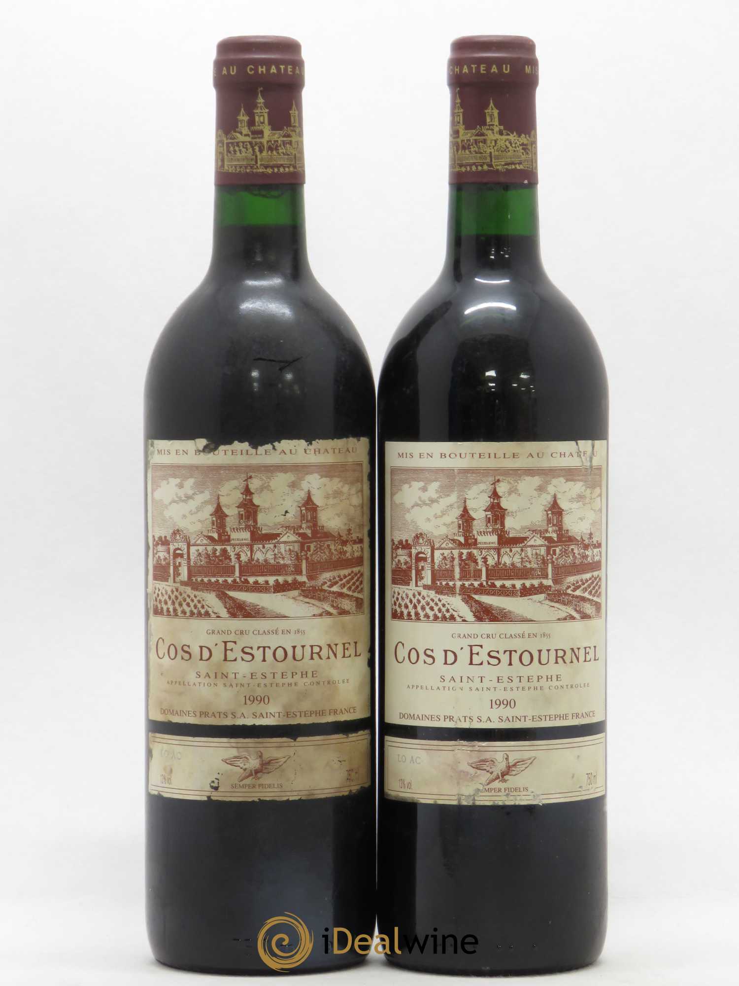 Cos d'Estournel 2ème Grand Cru Classé (sans prix de réserve) 1990 - Lot de 2 bouteilles - 0