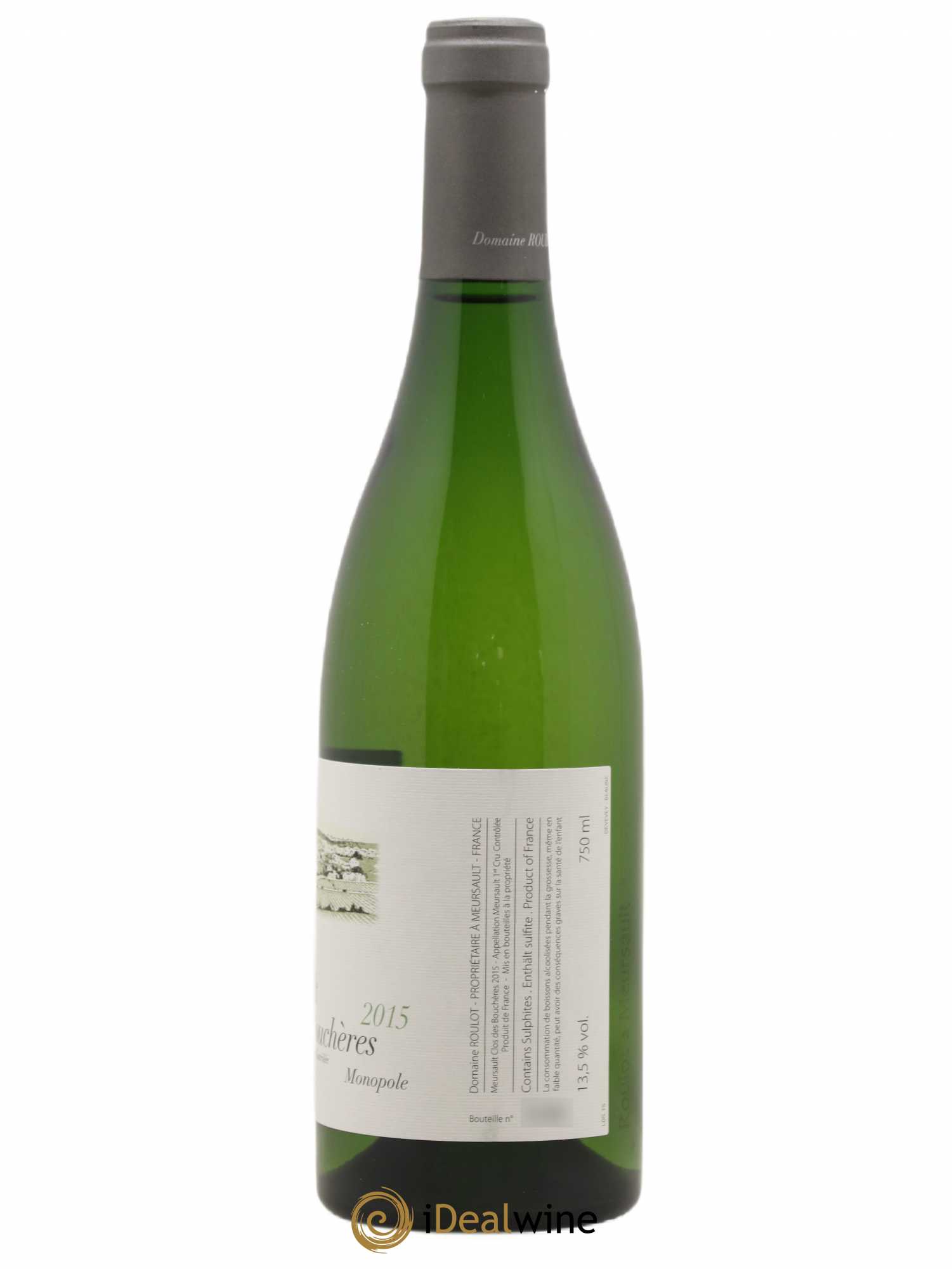 Meursault 1er Cru Clos des Bouchères Roulot (Domaine) 2015 - Lot de 1 bouteille - 1