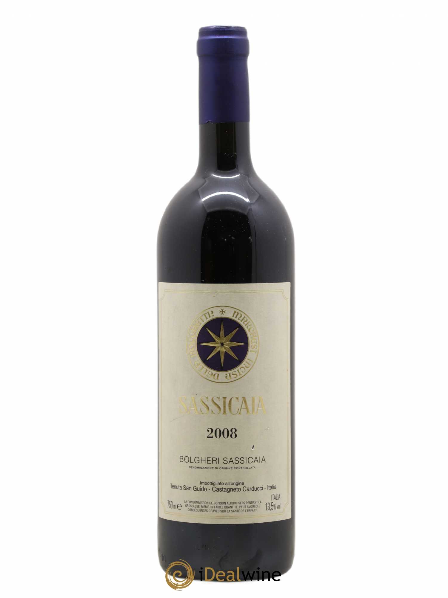 Bolgheri DOC Sassicaia Tenuta San Guido 2008 - Lot de 1 bouteille - 0