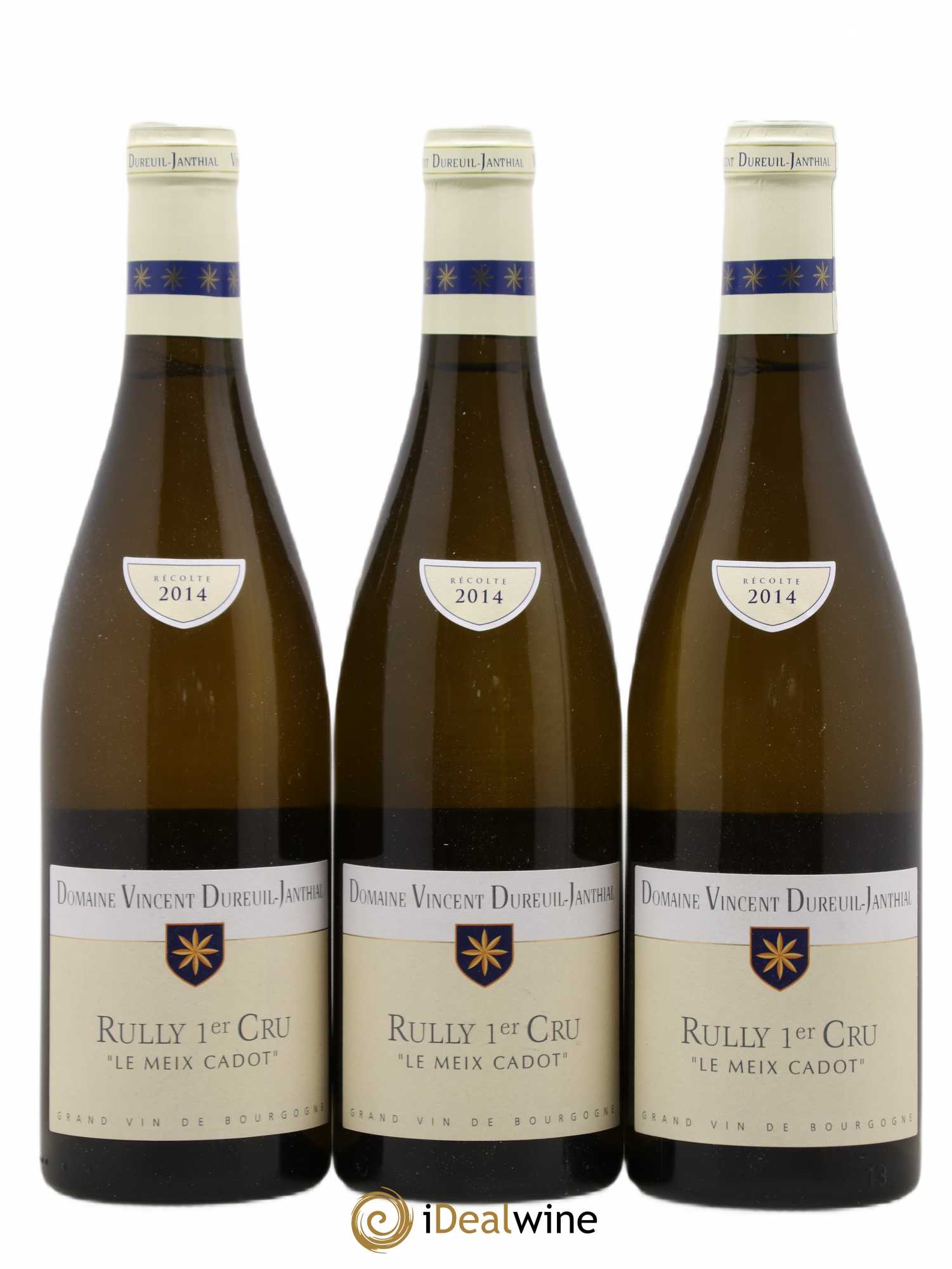 Rully 1er Cru Le Meix Cadot Vincent Dureuil-Janthial (sans prix de réserve) 2014 - Lot de 3 bouteilles - 0