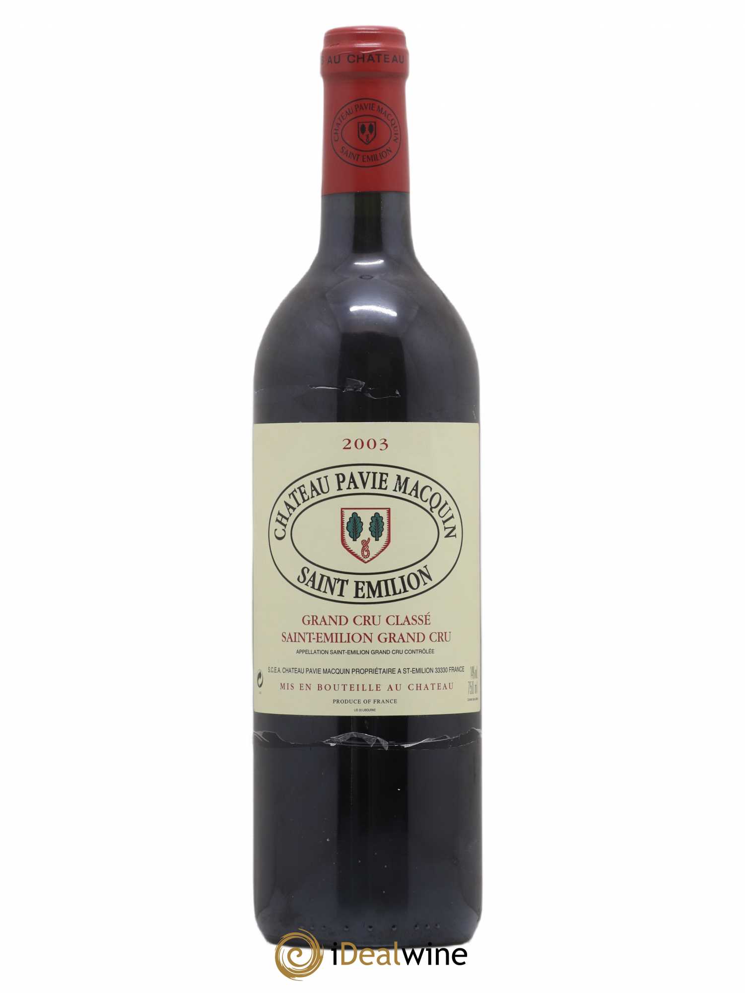 Château Pavie Macquin 1er Grand Cru Classé B 2003 - Lot de 1 bouteille - 0