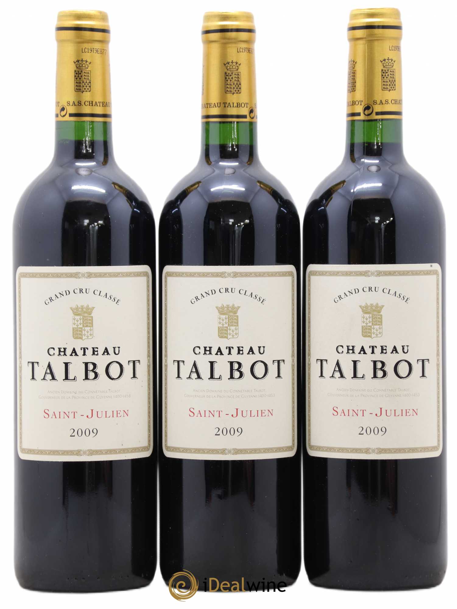 Château Talbot 4ème Grand Cru Classé (sans prix de réserve) 2009 - Lot de 3 bouteilles - 0
