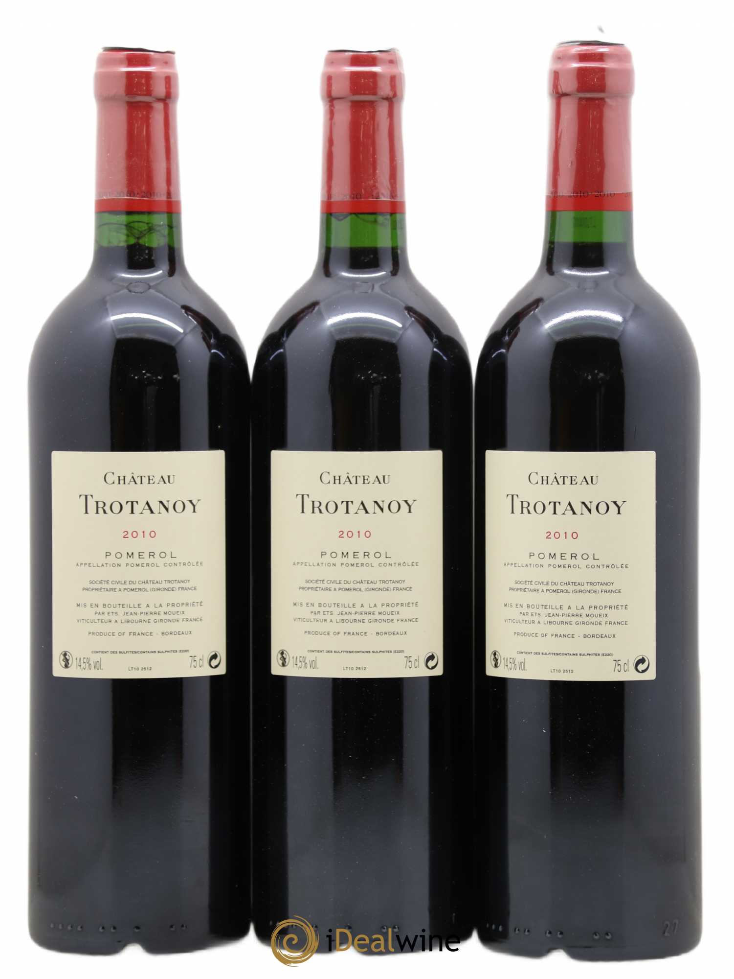 Château Trotanoy 2010 - Lot de 3 bouteilles - 1