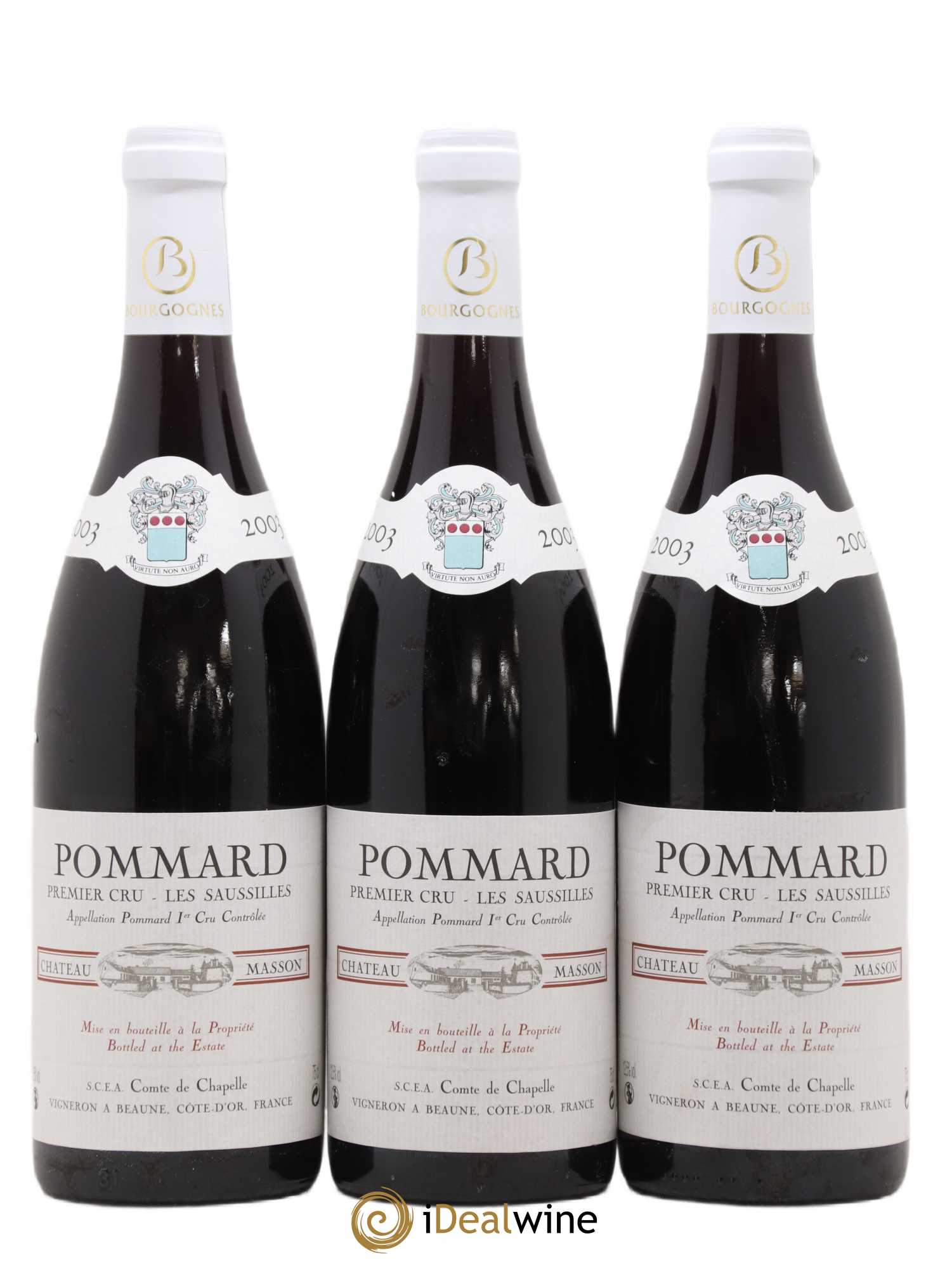 Pommard 1er Cru (sans prix de réserve) 2003 - Lot de 3 bouteilles - 0