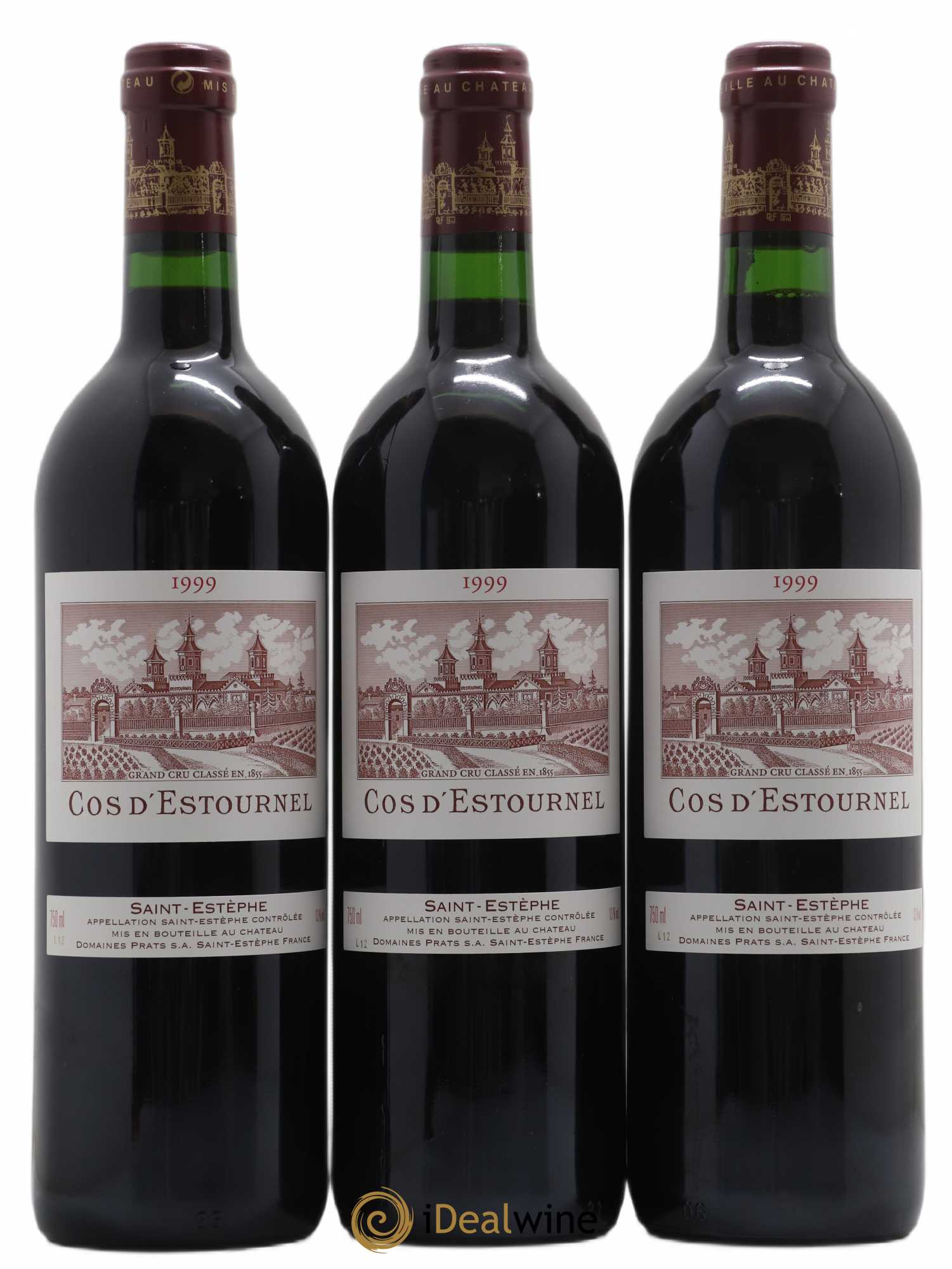 Cos d'Estournel 2ème Grand Cru Classé (sans prix de réserve) 1999 - Lot de 3 bouteilles - 0