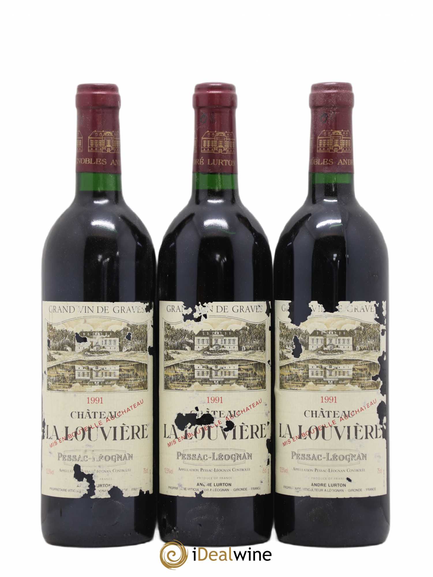 Château la Louvière (sans prix de réserve) 1991 - Lot de 12 bouteilles - 1