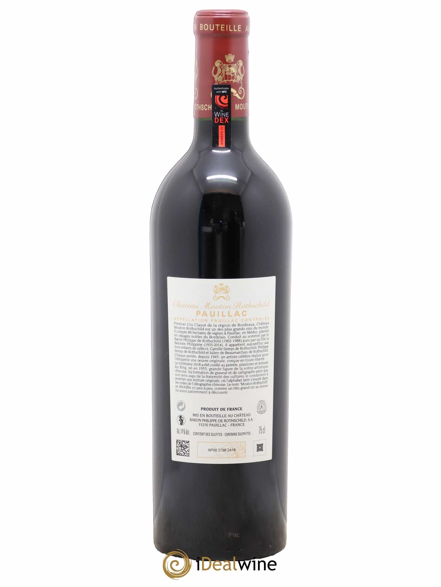 Château Mouton Rothschild 1er Grand Cru Classé 2018 - Lot de 1 bouteille - 1