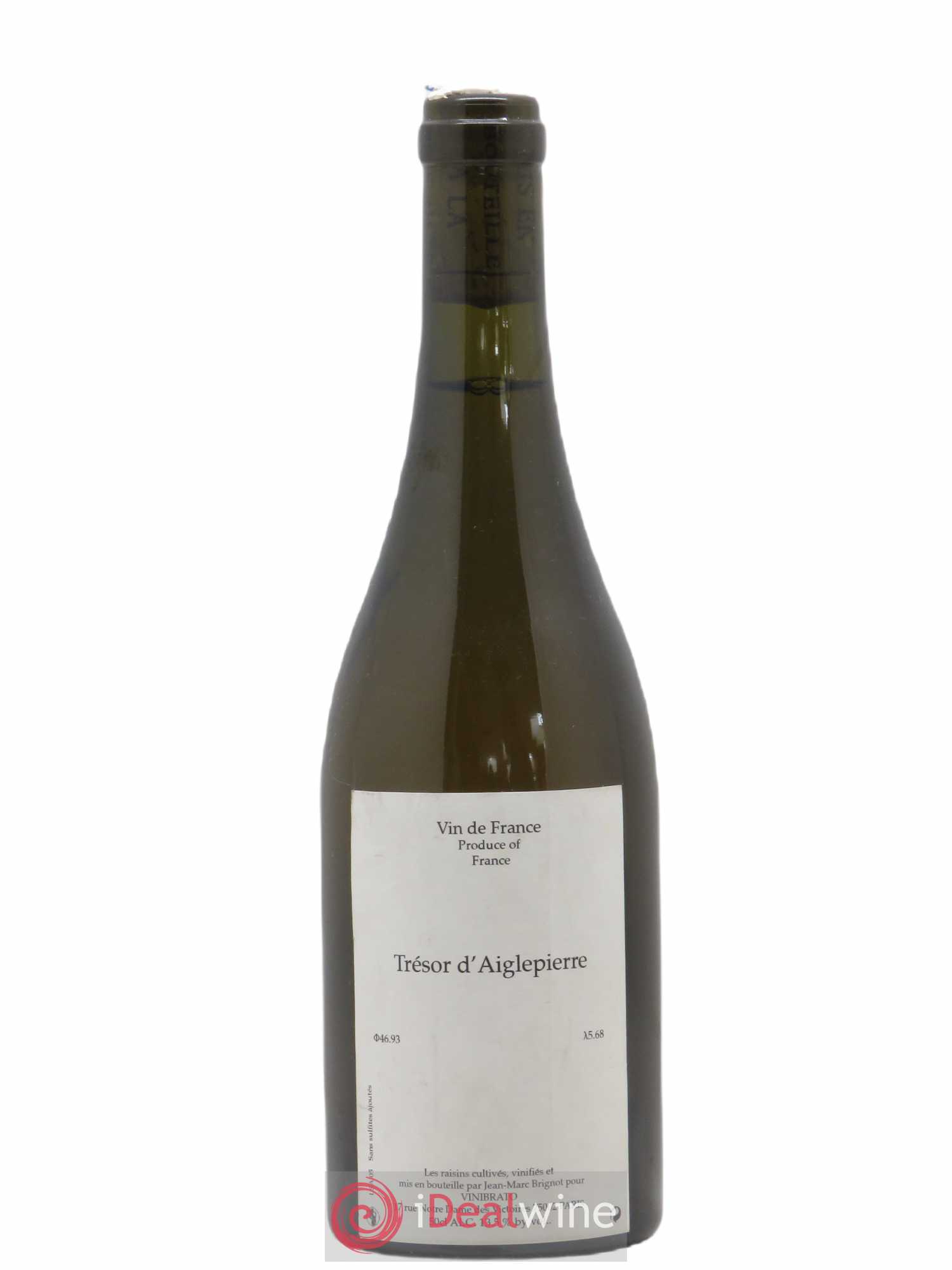 Vin de France Trésor d'Aiglepierre Jean-Marc Brignot 50CL (sans prix de réserve) 2005 - Posten von 1 Flasche - 0