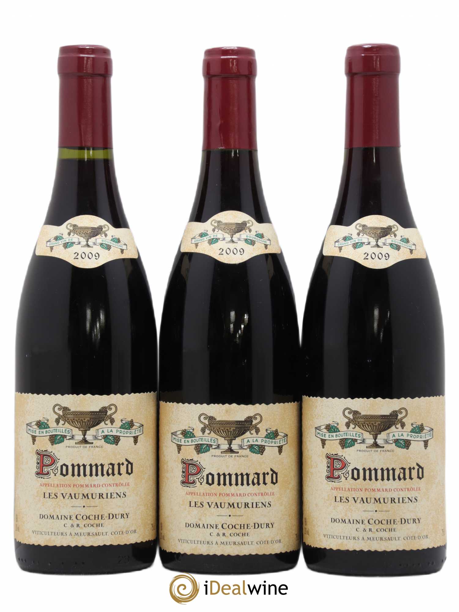 Pommard les Vaumuriens Coche Dury (Domaine) 2009 - Lot de 3 bouteilles - 0
