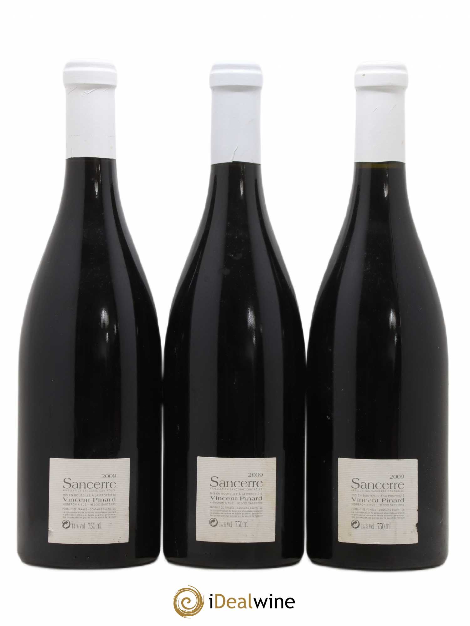 Sancerre Vendanges Entières Vincent Pinard (sans prix de réserve) 2009 - Lot de 3 bouteilles - 1