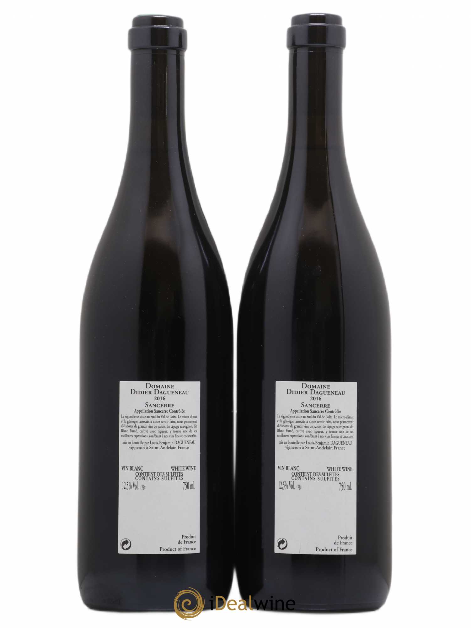 Sancerre En Chailloux Dagueneau (sans prix de réserve) 2016 - Lot de 2 bouteilles - 1