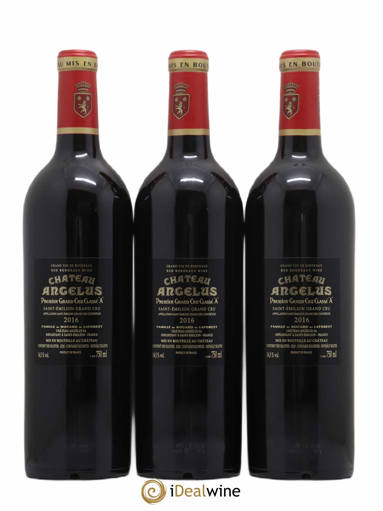 Château Angélus 1er Grand Cru Classé A 2016 - Lot of 6 bottles - 2