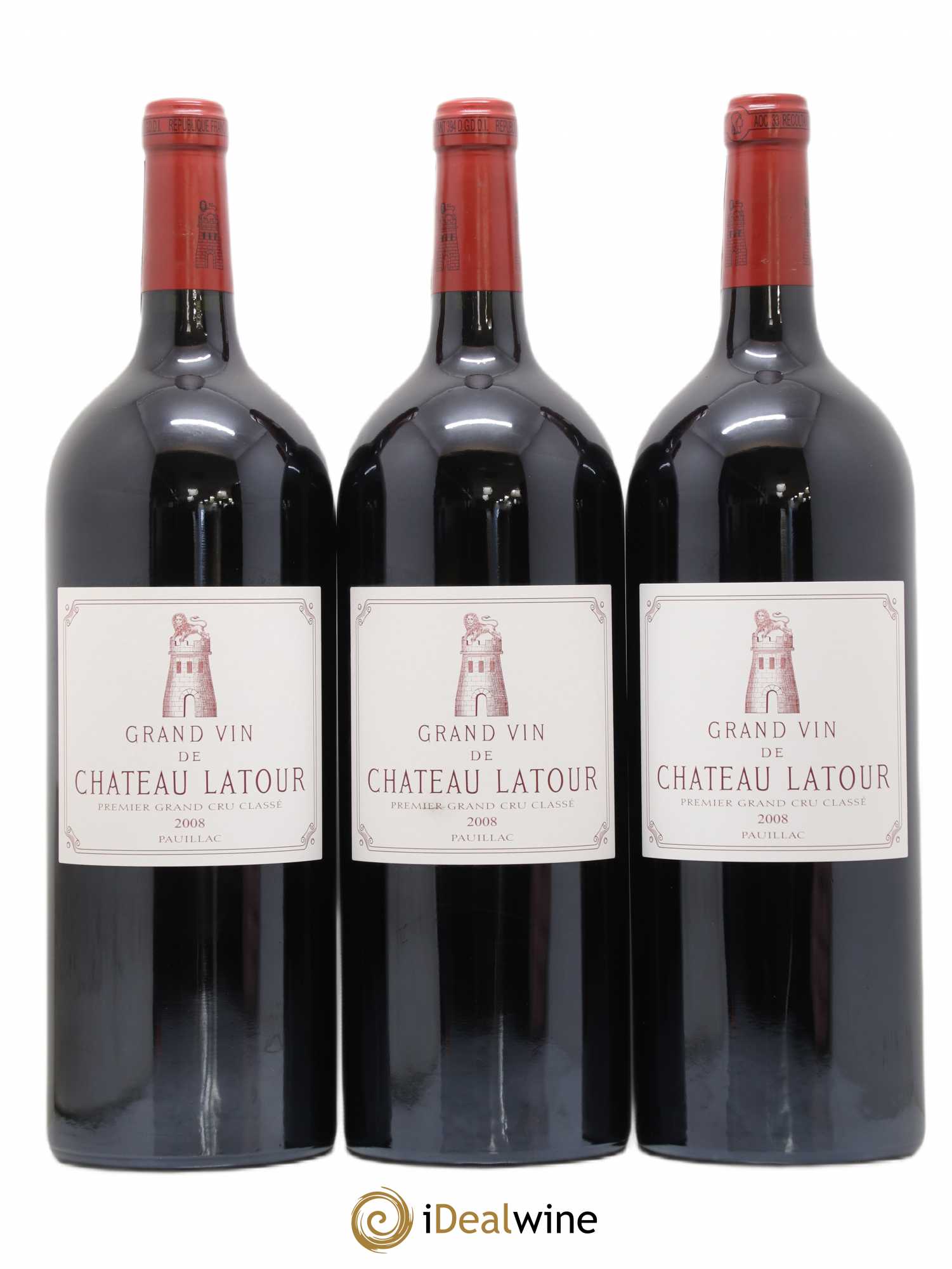Château Latour 1er Grand Cru Classé 2008 - Lot de 3 magnums - 0