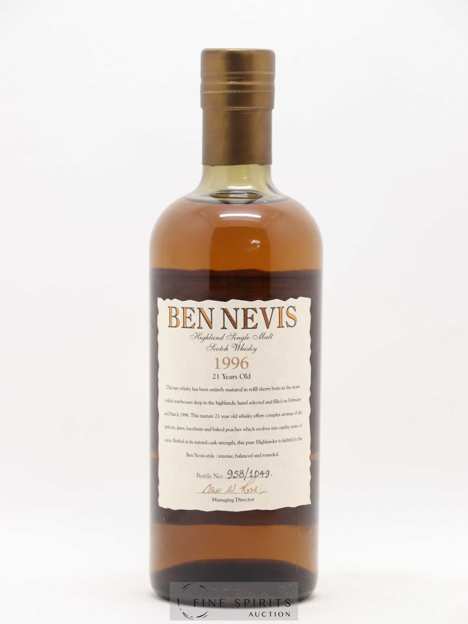 Ben Nevis 21 years 1996 Of. Sherry Butts - One of 1049 - bottled 2018 LMDW - Lot de 1 bouteille - 2