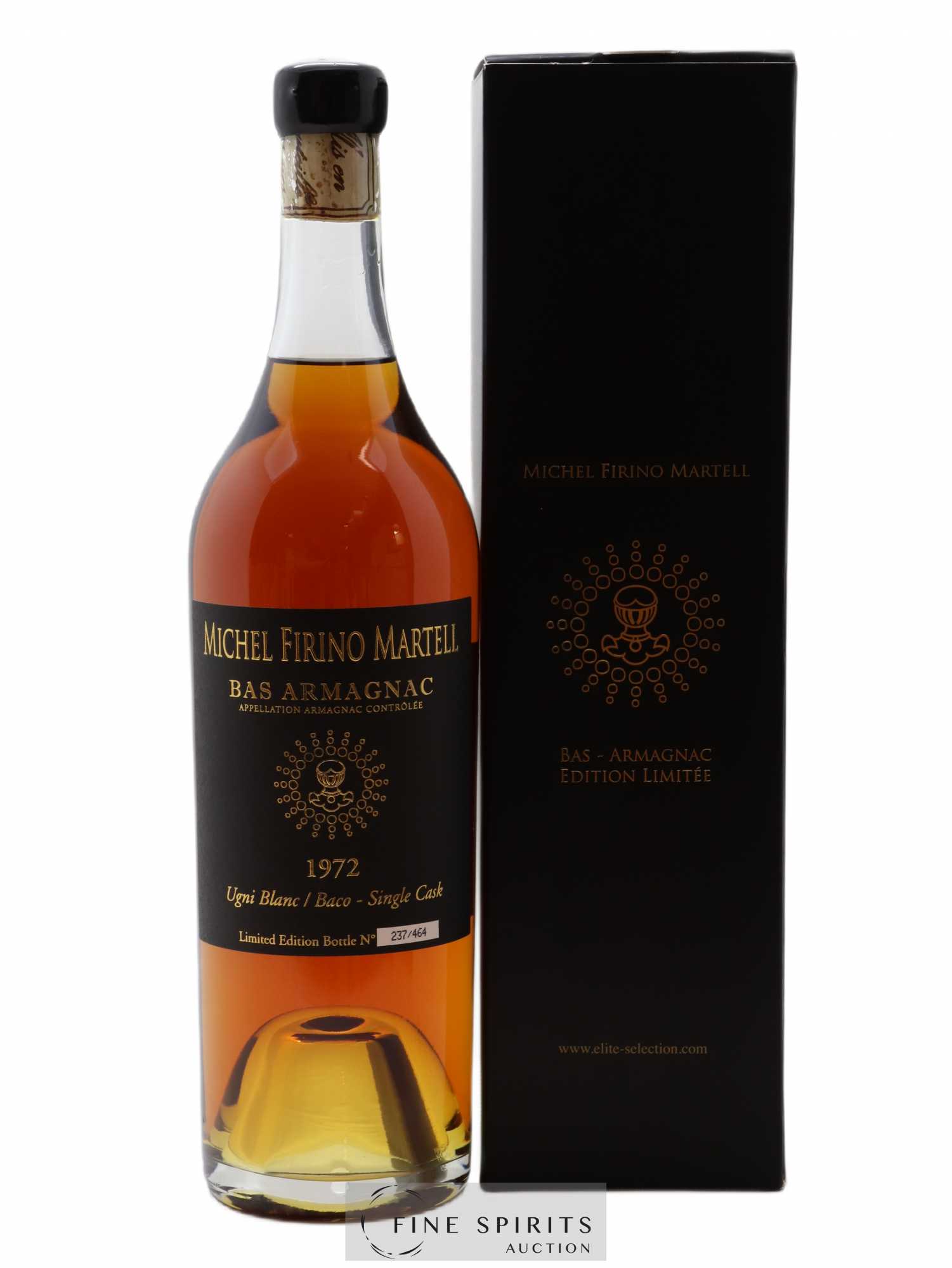 Gelas 1972 Of. Michel Firino Martell Cask n°542 - One of 464 - bottled 2019 Limited Edition (sans prix de réserve) - Lot de 1 bouteille - 0