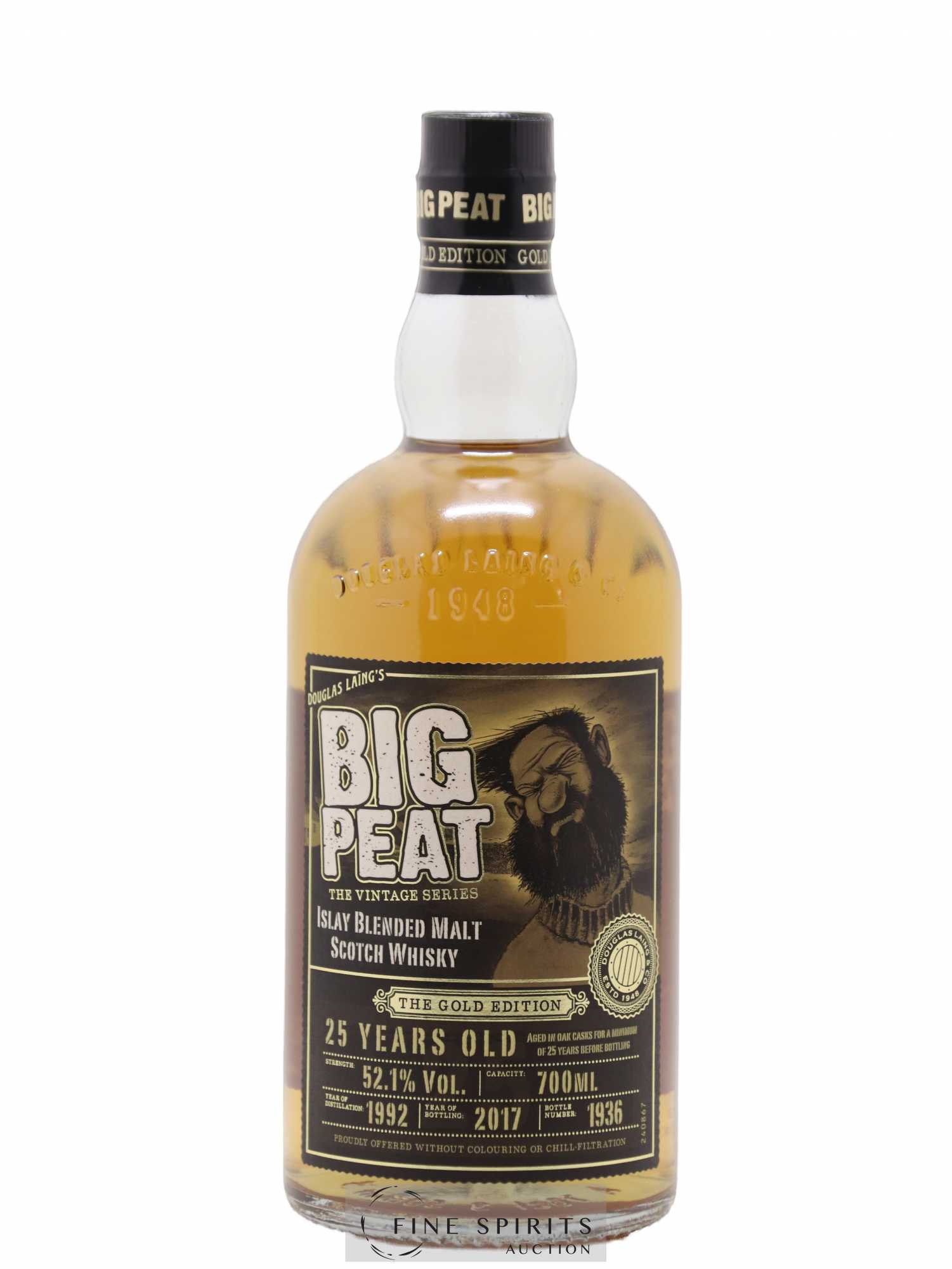 Big Peat 25 years 1992 Douglas Laing The Gold Edition One of 3000 - bottled 2017 The Vintage Series  (sans prix de réserve) - Lot de 1 bouteille - 1