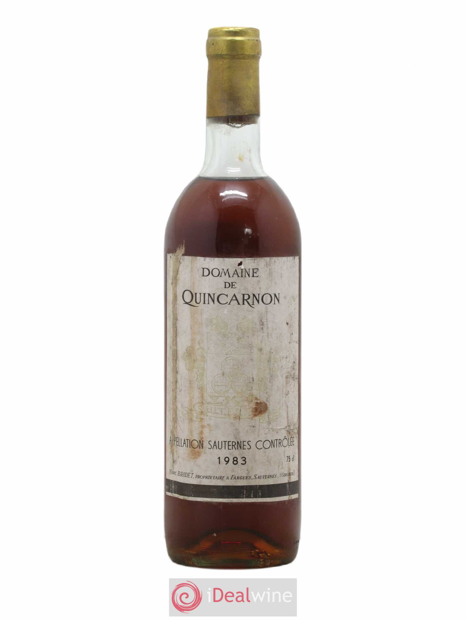 Sauternes Domaine Quincarnon 1983 - Posten von 1 Flasche - 0