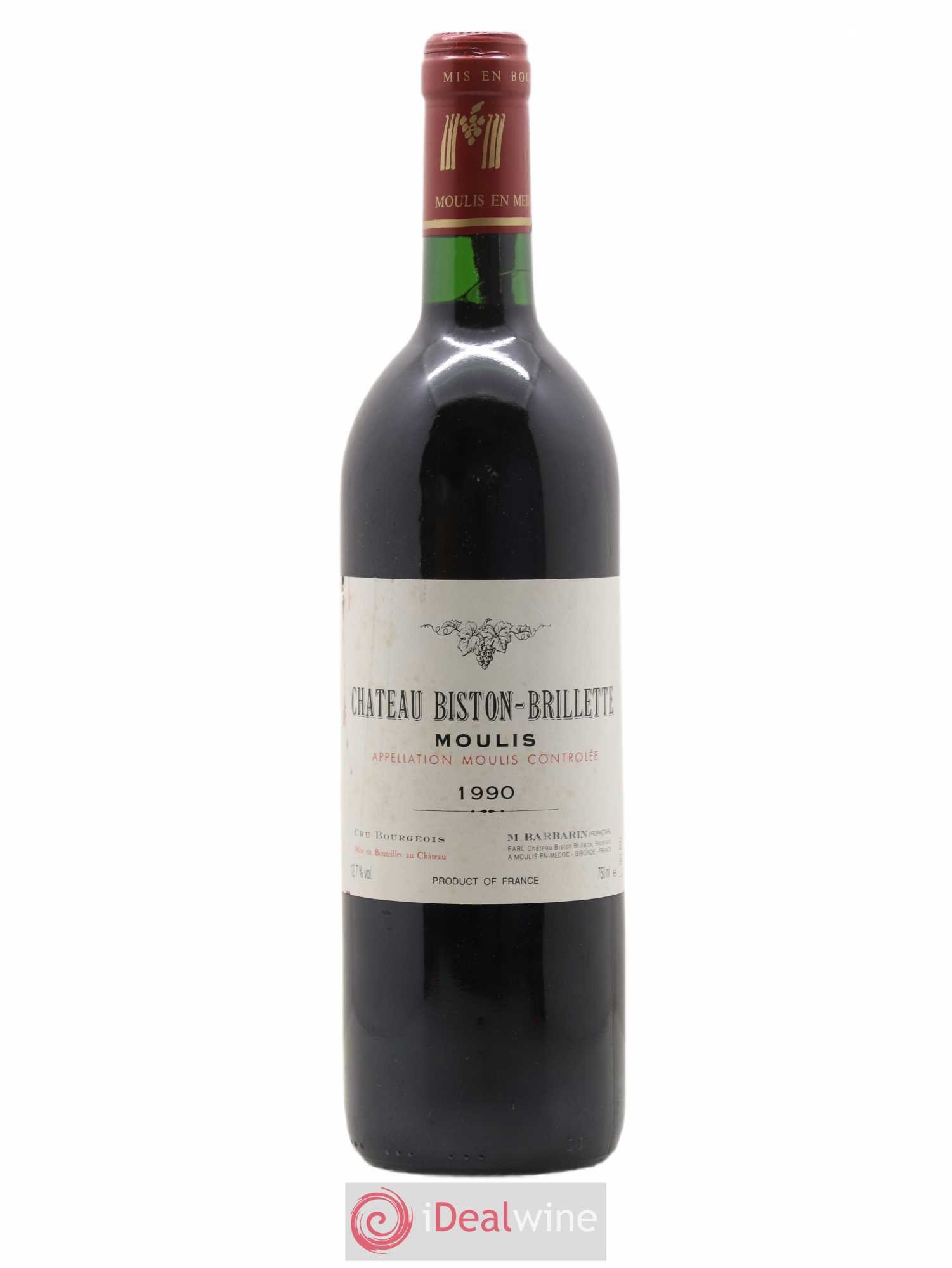 Château Biston Brillette 1990 - Lot de 1 bouteille - 0