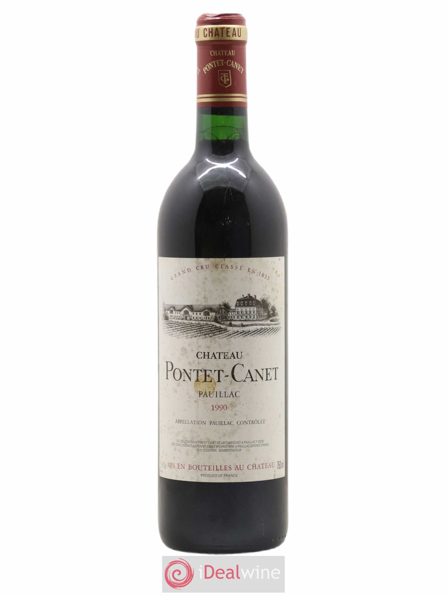 Château Pontet Canet 5ème Grand Cru Classé 1990 - Lot de 1 bouteille - 0