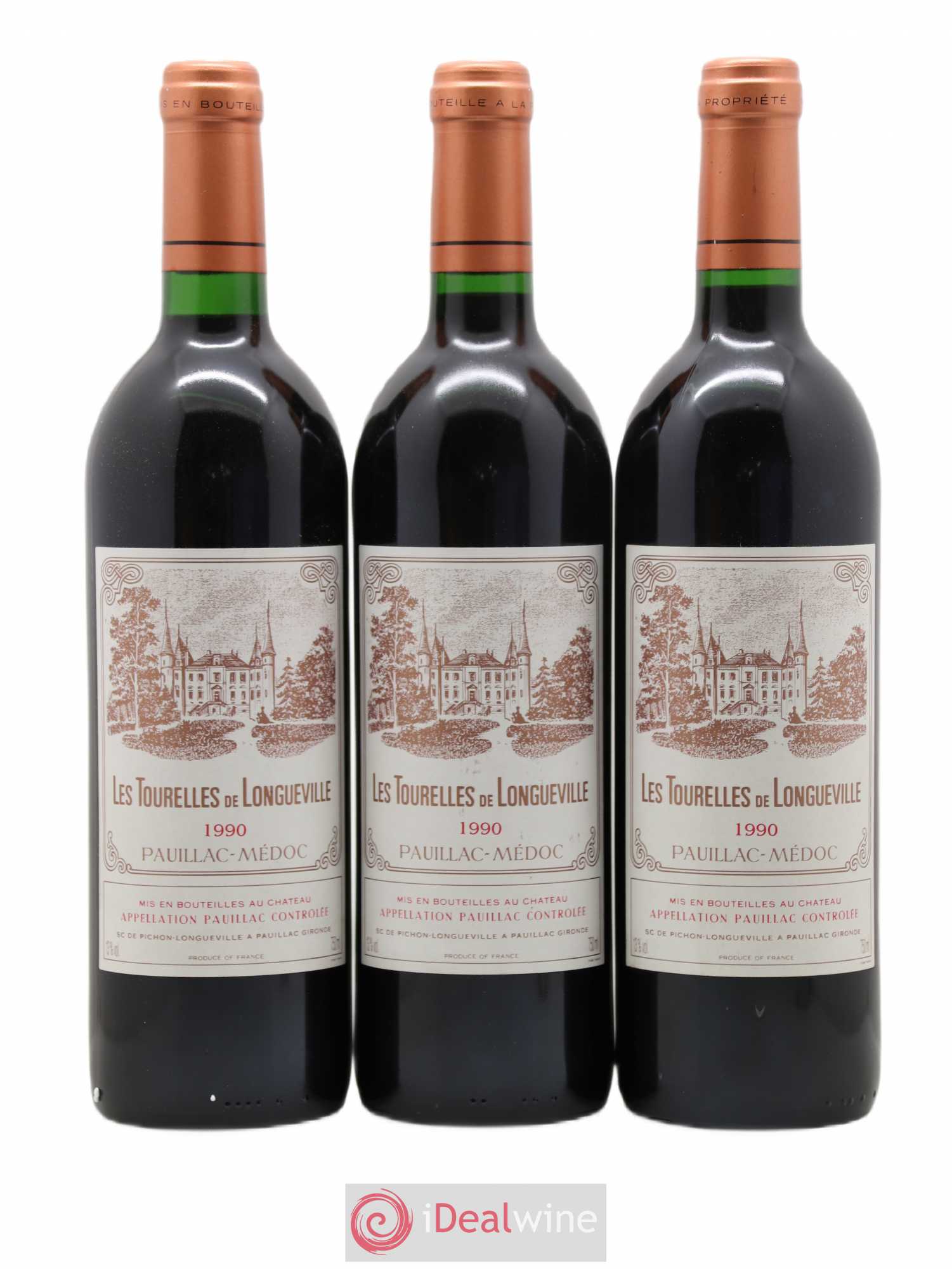 Les Tourelles de Longueville Second Vin 1990 - Lot de 3 bouteilles - 0