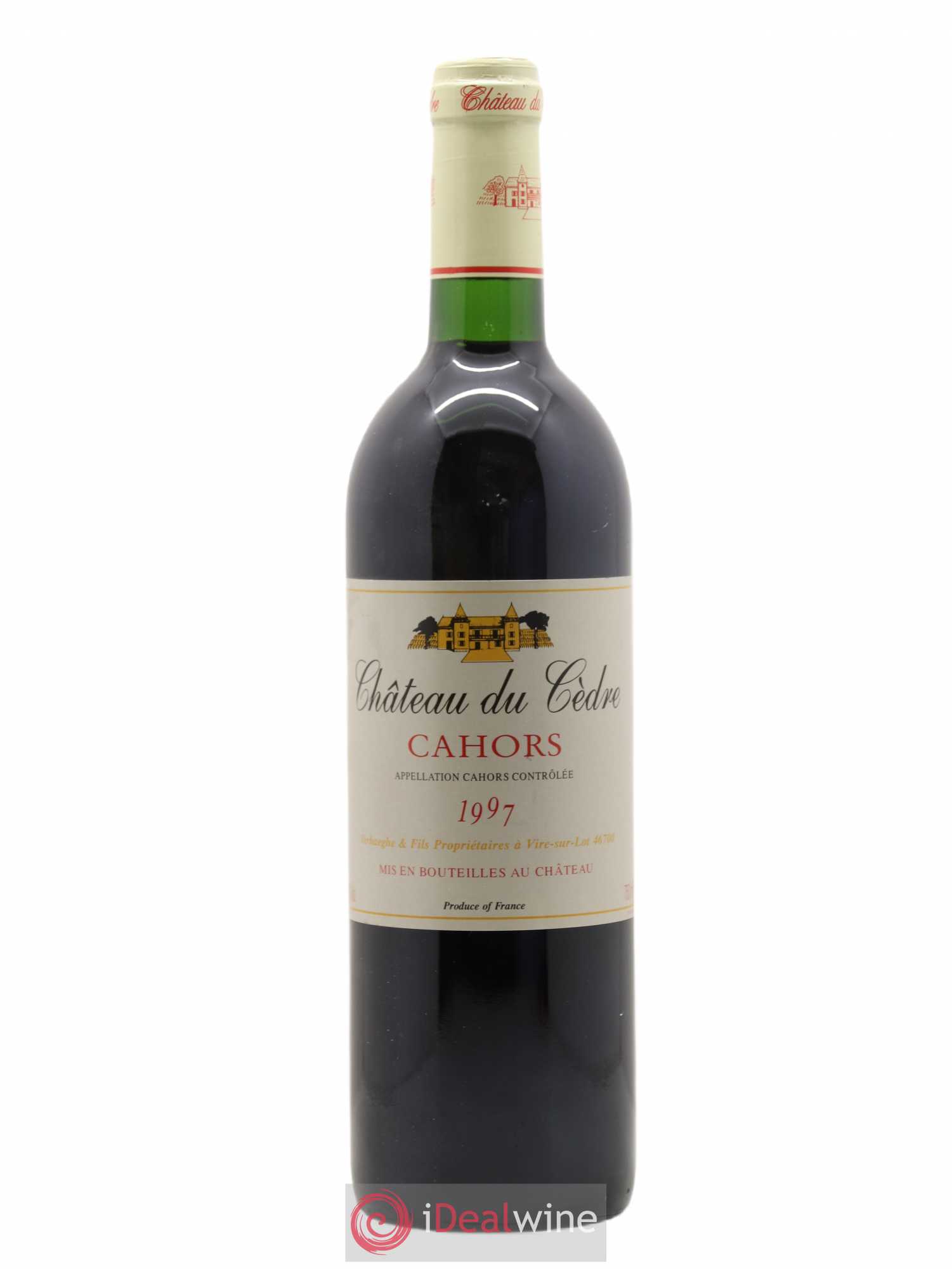 Cahors Château du Cèdre Pascal et Jean-Marc Verhaeghe 1997 - Lot de 1 bouteille - 0