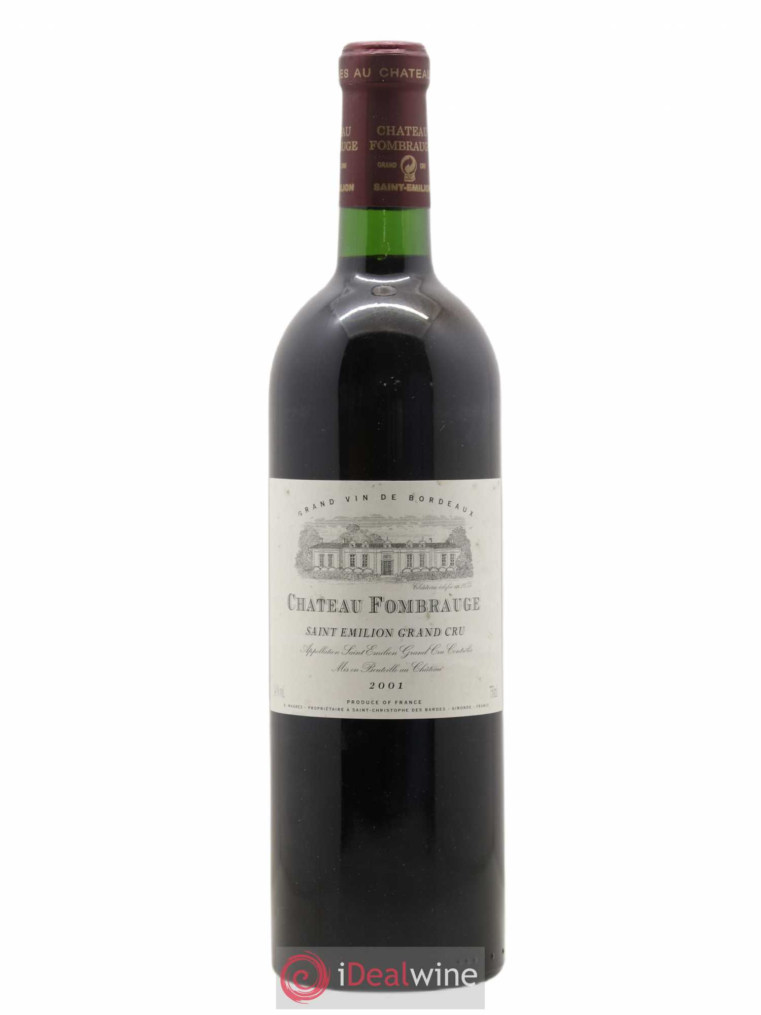 Château Fombrauge Grand Cru Classé 2001 - Lot de 1 bouteille - 0