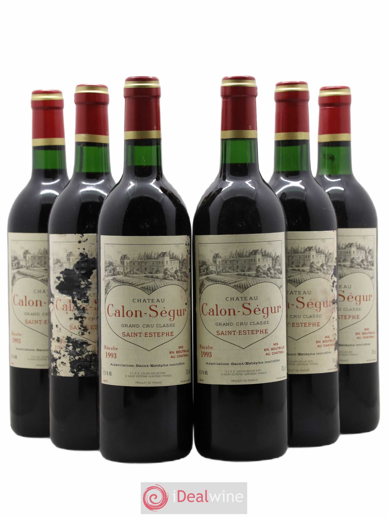 Château Calon Ségur 3ème Grand Cru Classé 1993 - Lot de 6 bouteilles - 0