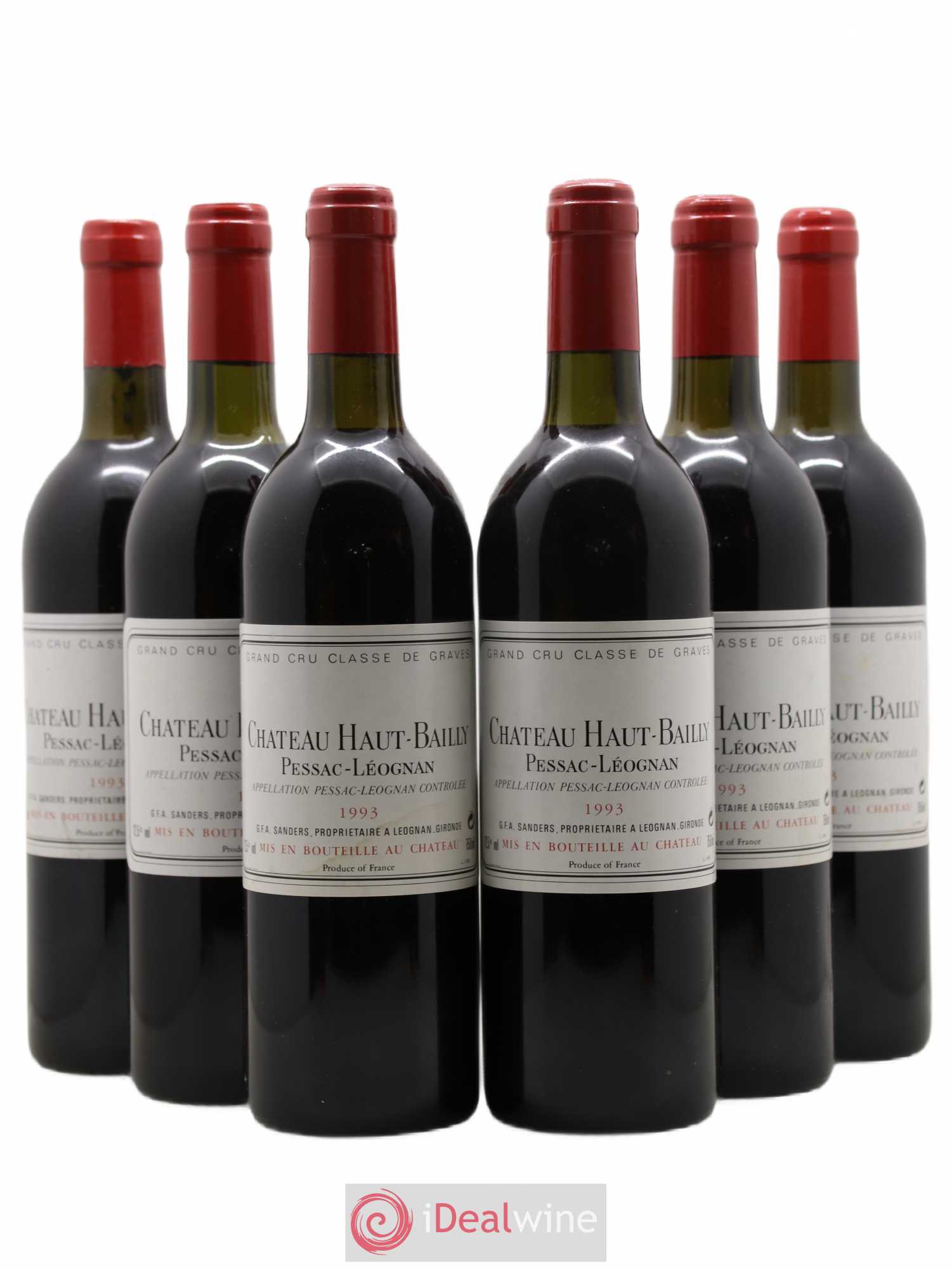 Château Haut-Bailly Cru Classé de Graves 1993 - Lot de 6 bouteilles - 0