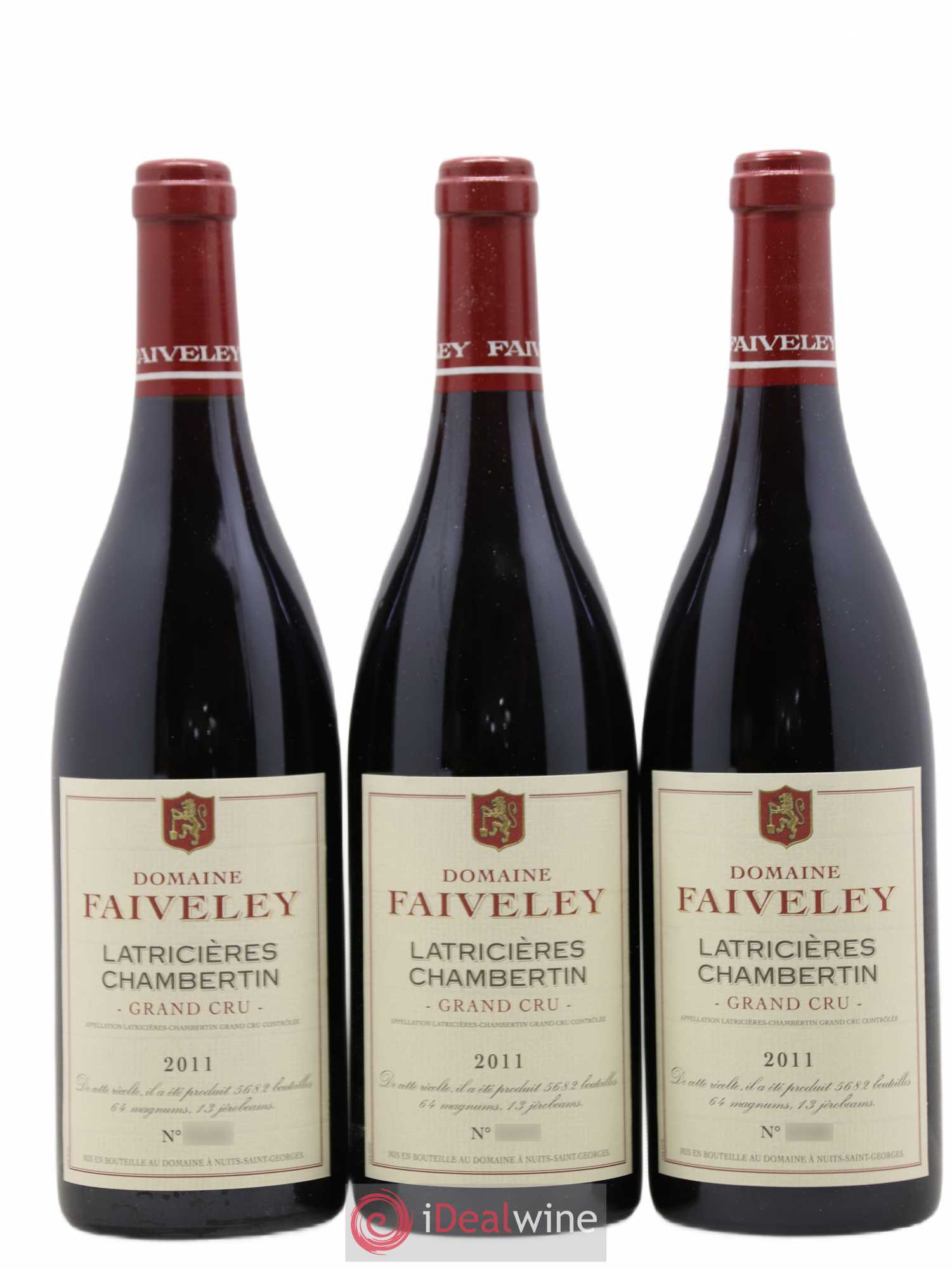 Latricières-Chambertin Grand Cru Faiveley 2011 - Lot de 3 bouteilles - 0