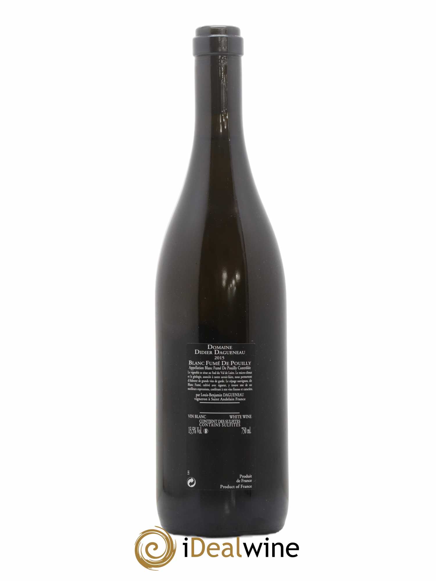Vin de France (anciennement Pouilly-Fumé) Silex Dagueneau (Domaine Didier - Louis-Benjamin) 2015 - Lot de 1 bouteille - 1