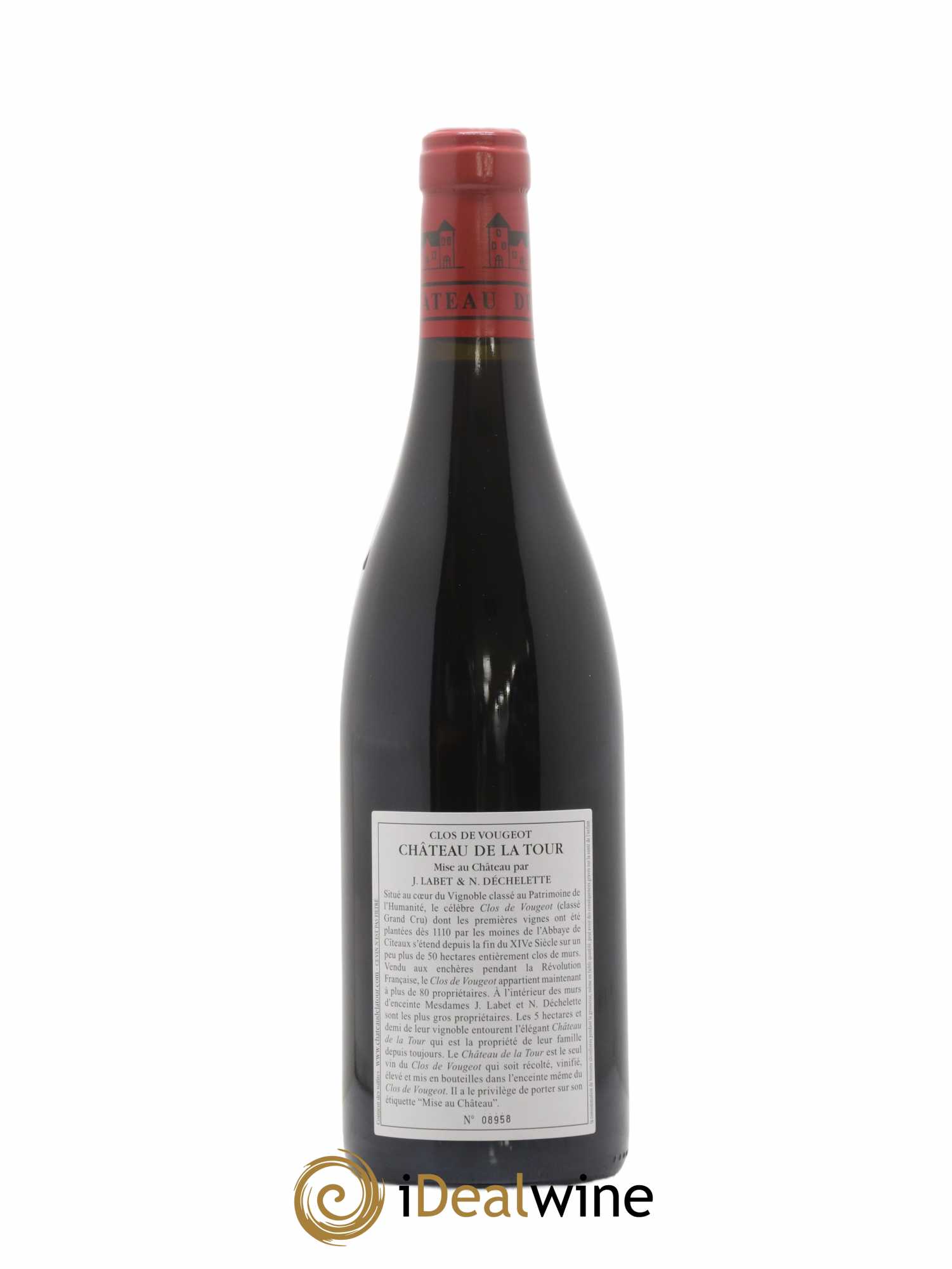 Clos de Vougeot Grand Cru Château de La Tour 2018 - Lot de 1 bouteille - 1