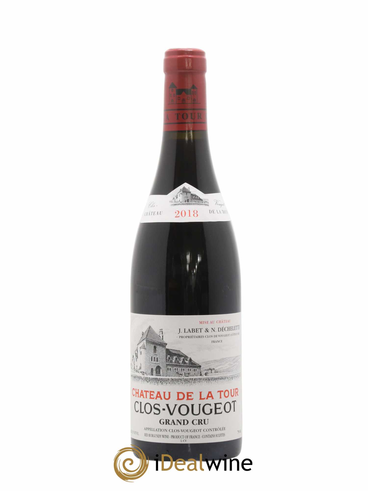 Clos de Vougeot Grand Cru Château de La Tour 2018 - Lot de 1 bouteille - 0