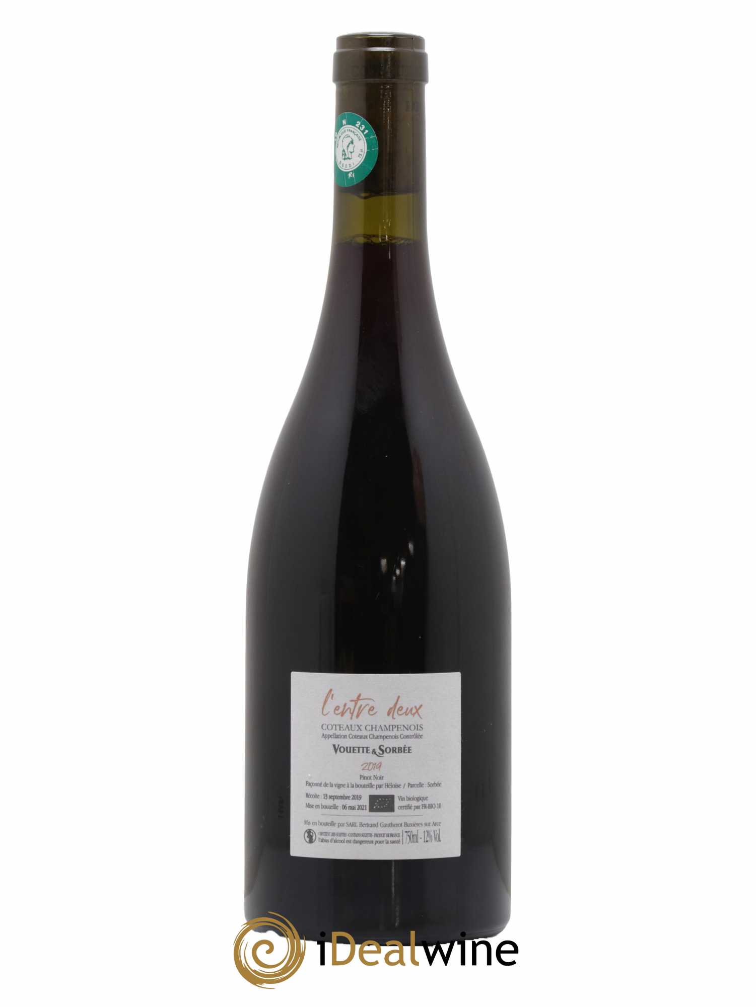 Coteaux Champenois L'entre deux Vouette et Sorbée 2019 - Lot de 1 bouteille - 1